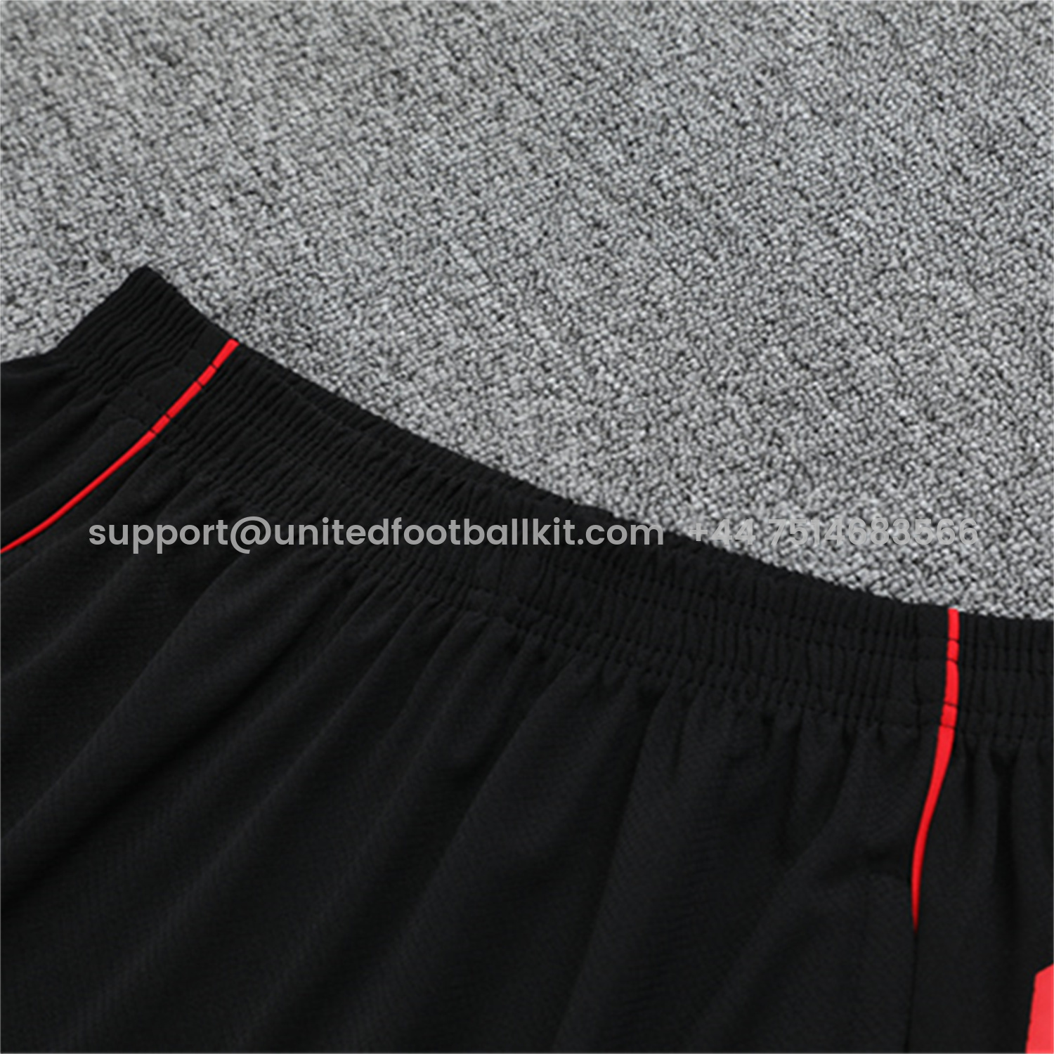 Unitedfootballkit.com | Manchester United 25-26 Short-Sleeve Training Set - Red Top & Black Shorts -Customize Name, Number and Patch | Worldwide Shipping