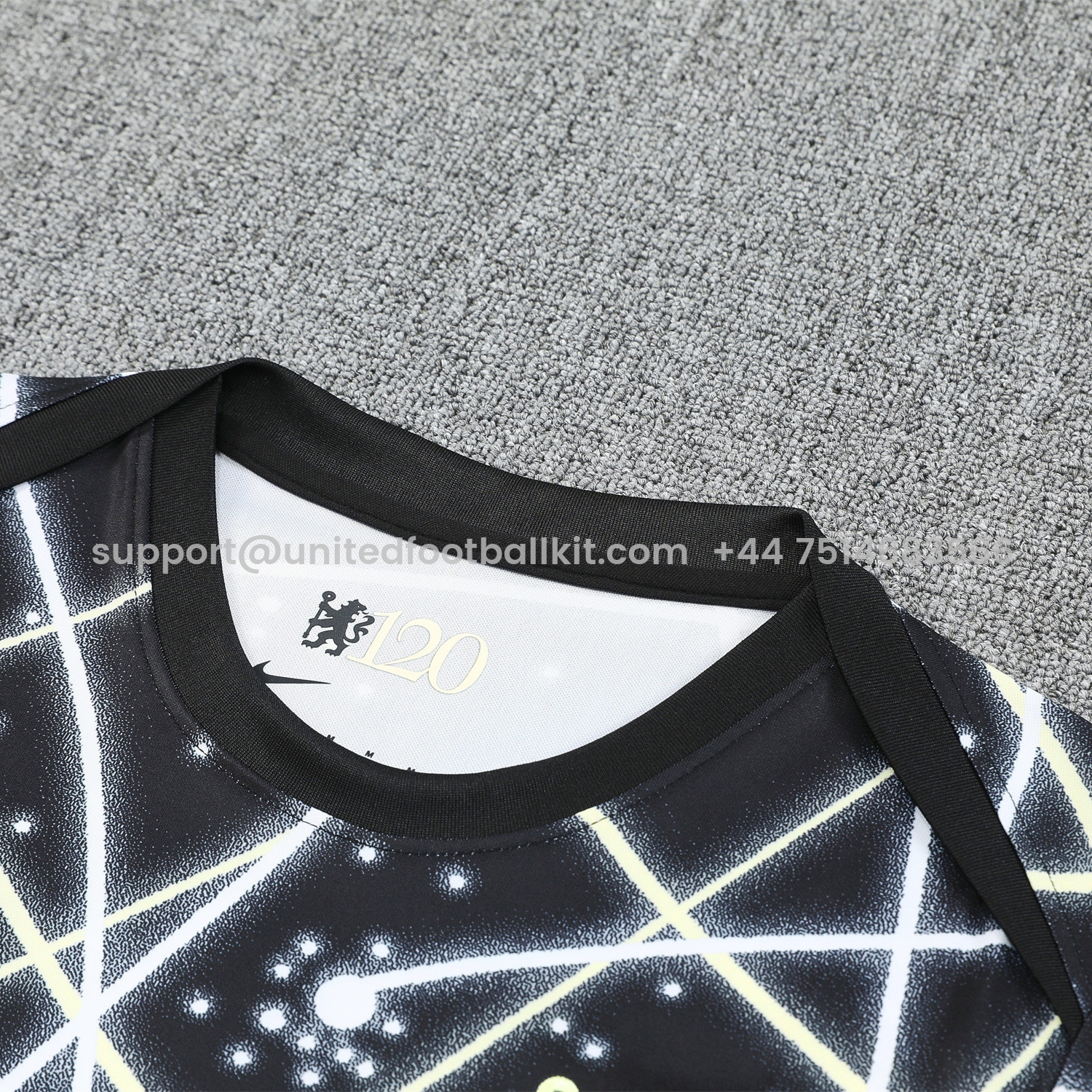 Unitedfootballkit.com | C.H.E.L.S.E.A 25-26 Short-Sleeve Training Set - Yellow Fluorescent Rays Black Top & Black Shorts -Customize Name, Number and Patch | Worldwide Shipping