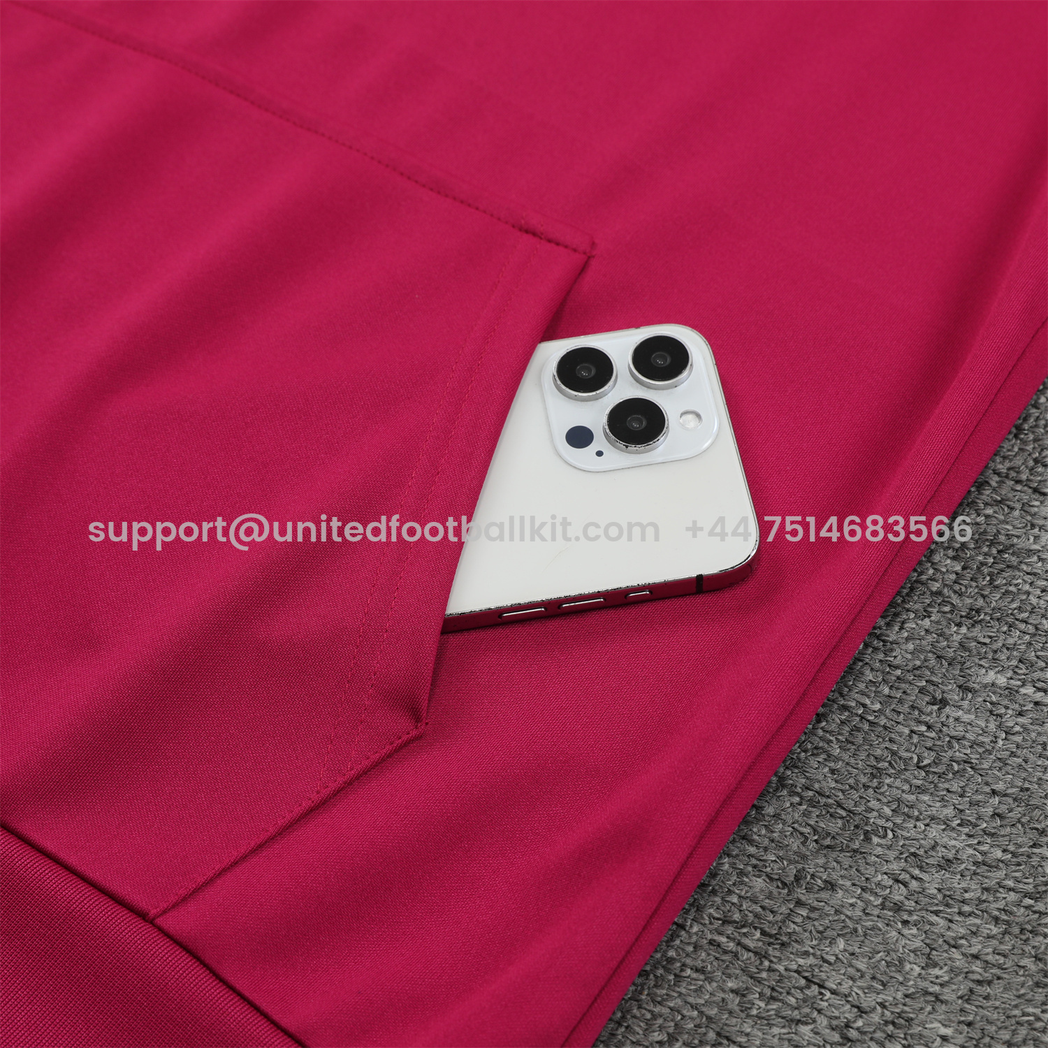 Unitedfootballkit.com | Barcelona 24-25 Training Hoodie Set - Red Hoodie and Deep Blue Pants -Customize Name, Number and Patch | Worldwide Shipping