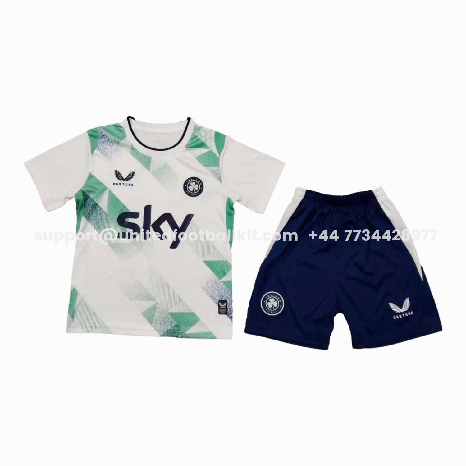 Unitedfootballkit.com | Ireland 2026 Away Kids Kit -Customize Name, Number and Patch | Worldwide Shipping