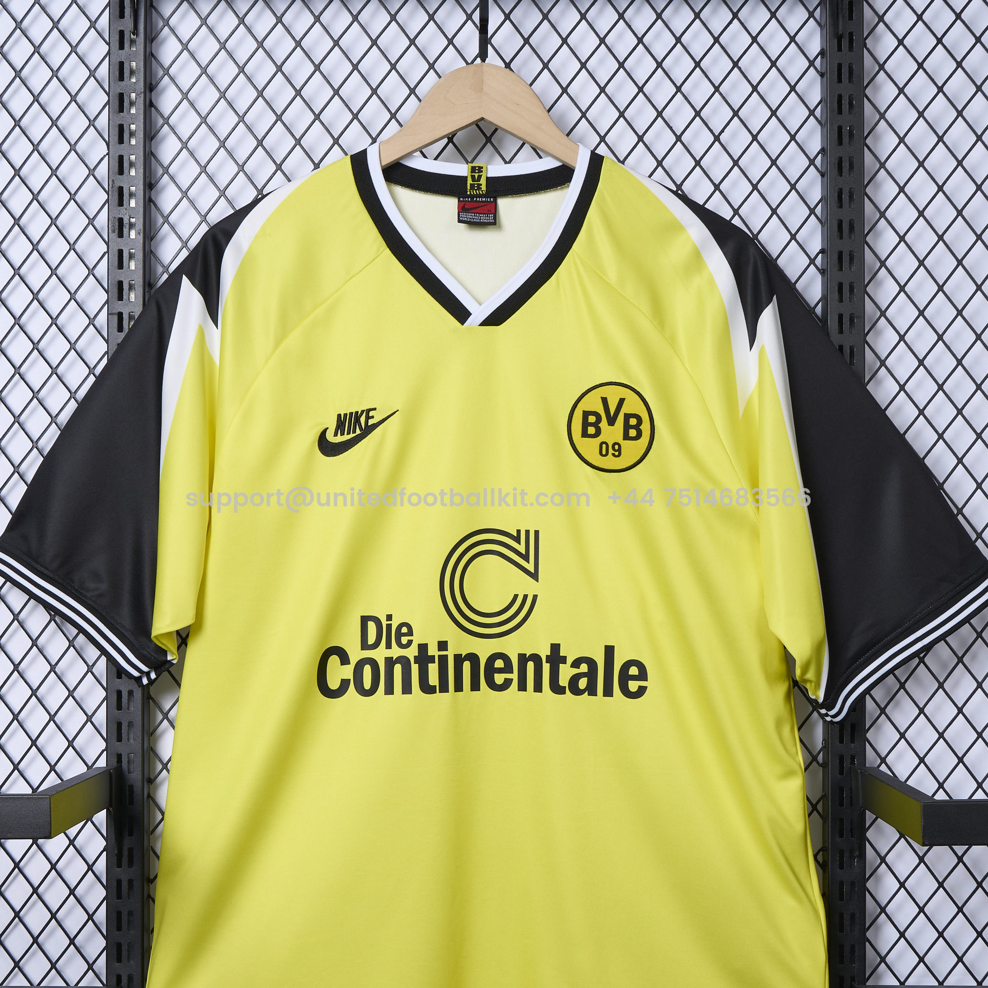 Unitedfootballkit.com | Dortmund Retro 95-96 Home Shirt -Customize Name, Number and Patch | Worldwide Shipping
