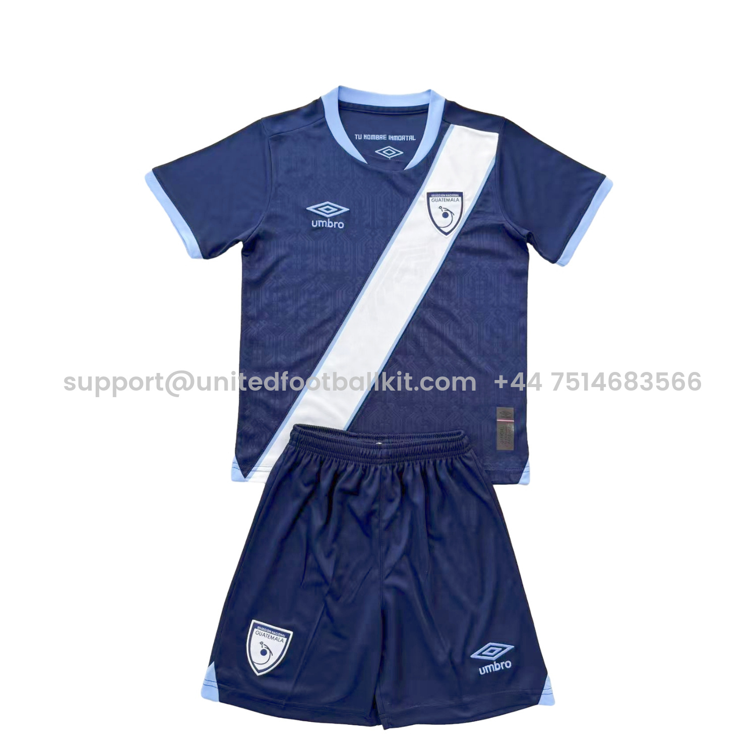 Unitedfootballkit.com | Guatemala 25-26 Away Kids Kit -Customize Name, Number and Patch | Worldwide Shipping