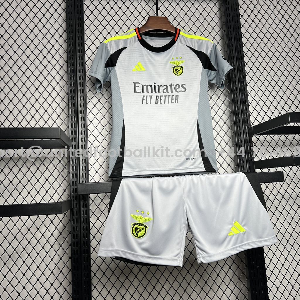Unitedfootballkit.com | Benfica 24-25 Third Kids Kit -Customize Name, Number and Patch | Worldwide Shipping