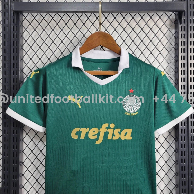 Unitedfootballkit.com | Palmeiras 2024 Home Stadium Kids Kit -Customize Name, Number and Patch | Worldwide Shipping