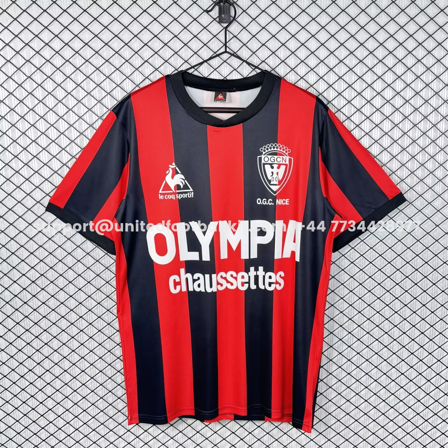 Unitedfootballkit.com | Retro Nice 1977-78 Home Jersey -Customize Name, Number and Patch | Worldwide Shipping