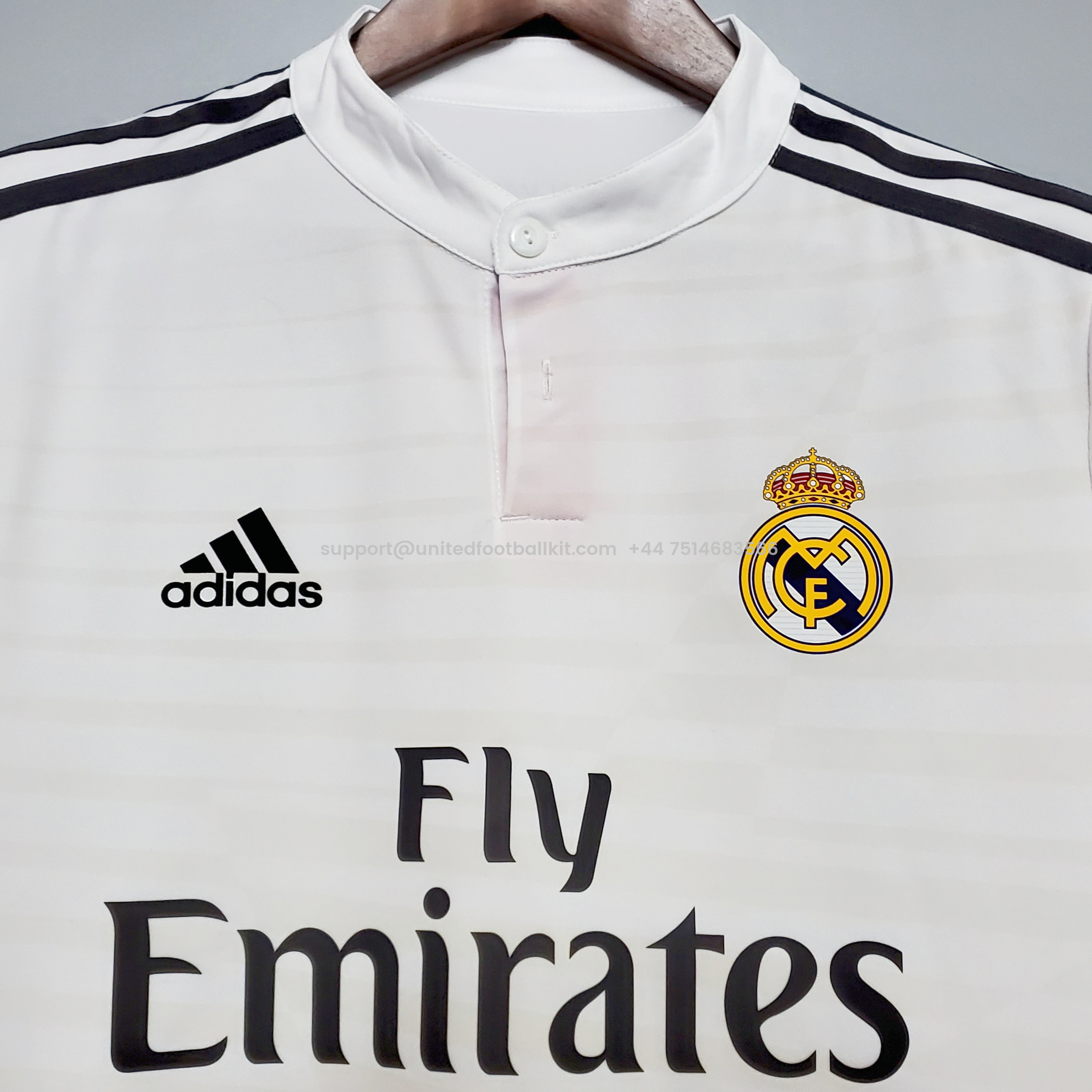 Unitedfootballkit.com | Retro Real Madrid 14-15 Home Stadium Jersey -Customize Name, Number and Patch | Worldwide Shipping