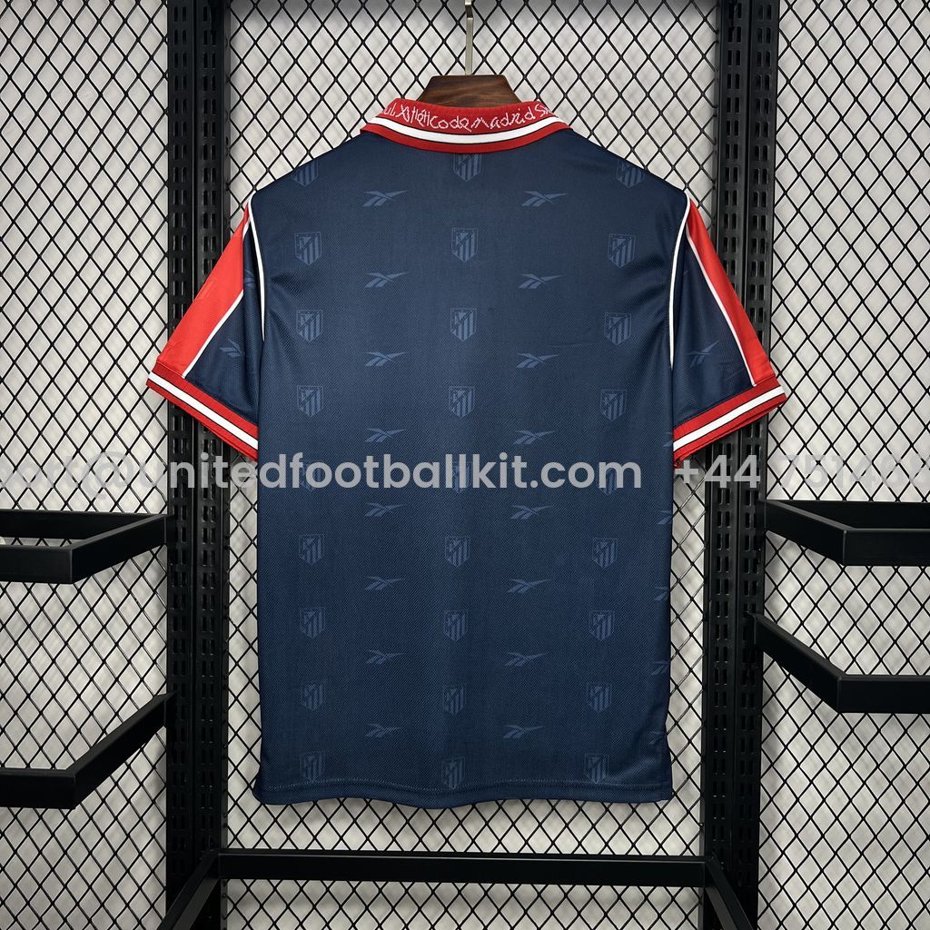 Unitedfootballkit.com | Retro Atletico Madrid 1998-99 Away Jersey -Customize Name, Number and Patch | Worldwide Shipping