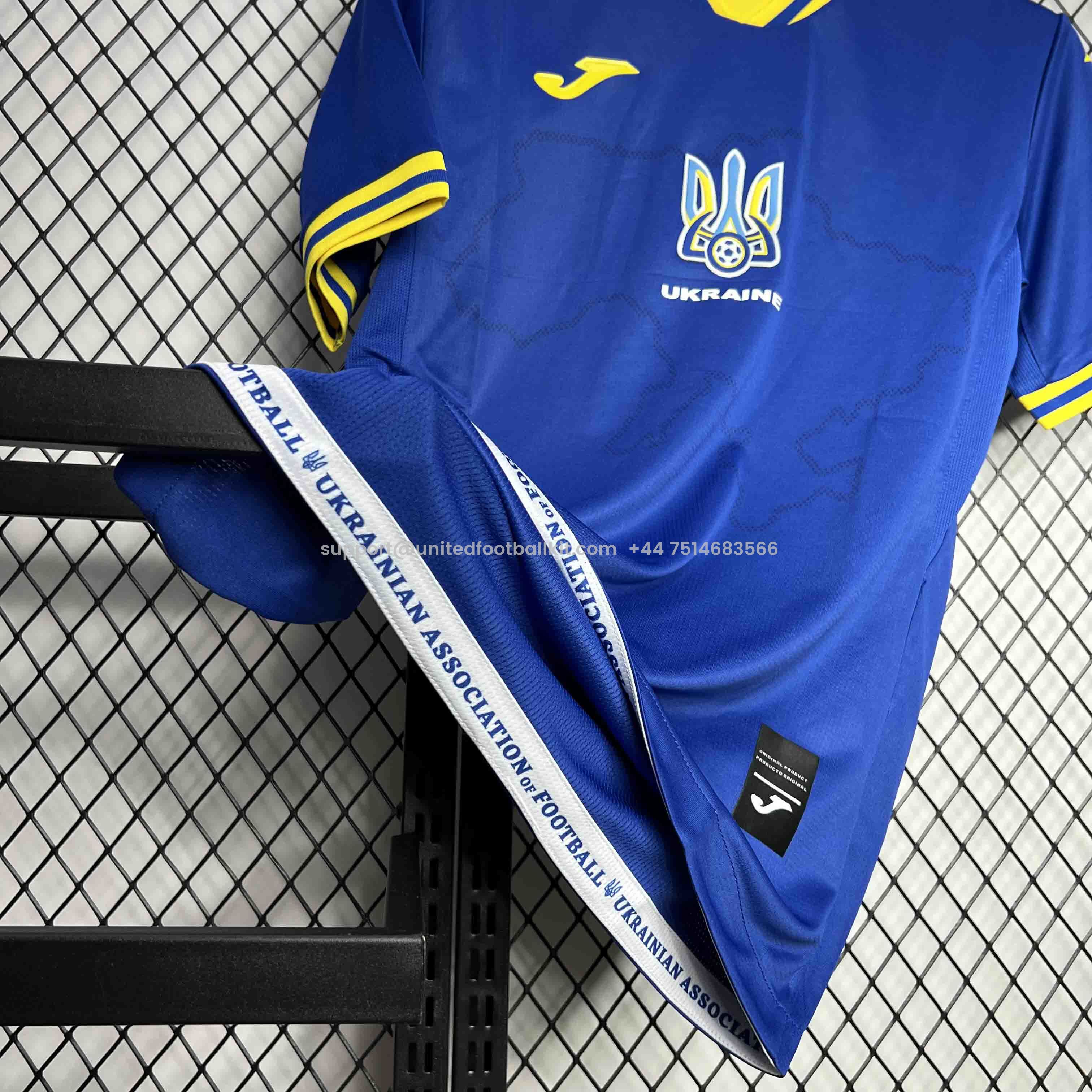 Unitedfootballkit.com | Ukraine 2024 Away Jersey - Fans Version -Customize Name, Number and Patch | Worldwide Shipping