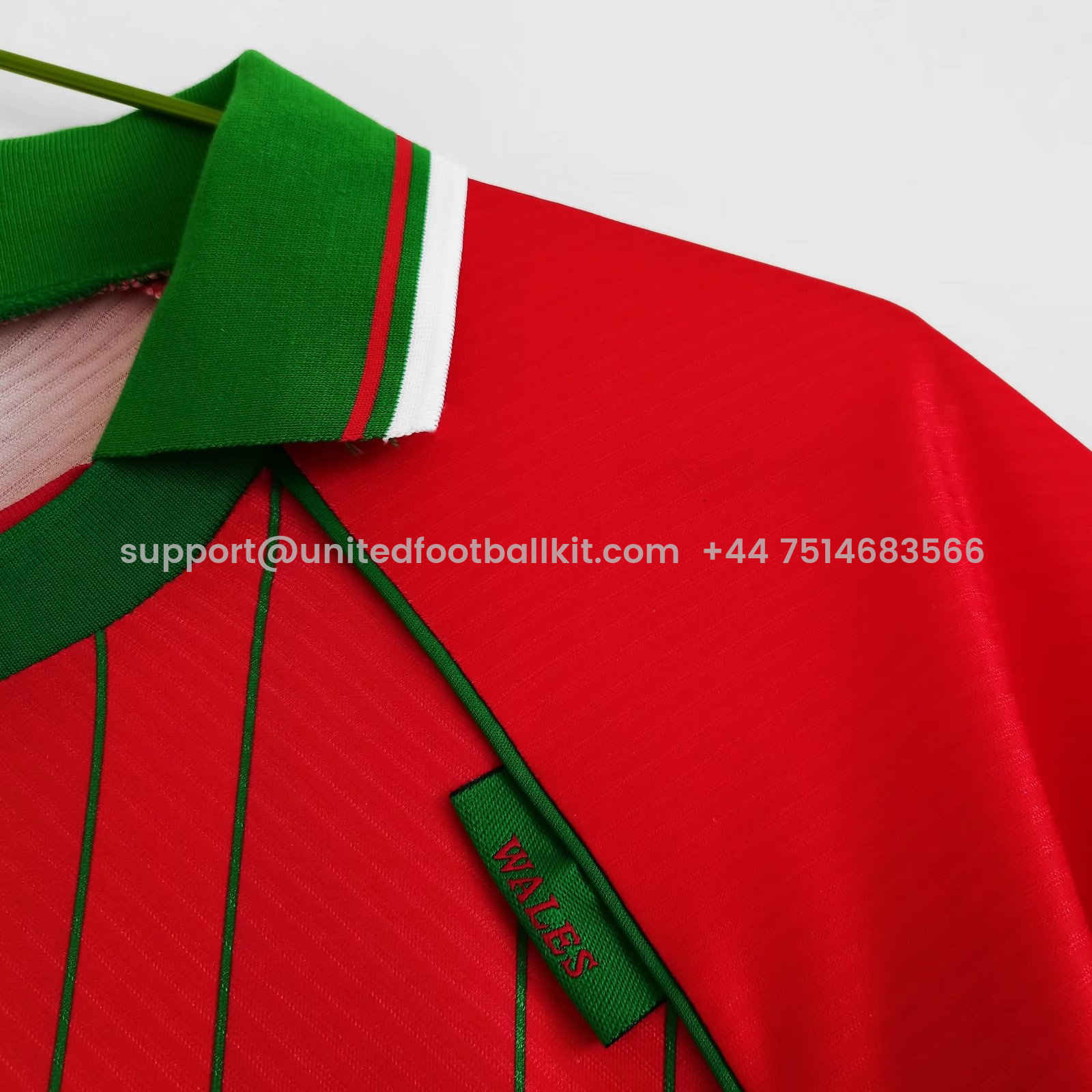 Unitedfootballkit.com | Retro Wales 1994 Home Stadium Jersey -Customize Name, Number and Patch | Worldwide Shipping