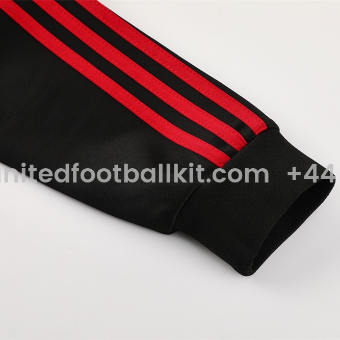 Unitedfootballkit.com | Manchester United 24-25 Jacket Training Tracksuit - Black -Customize Name, Number and Patch | Worldwide Shipping