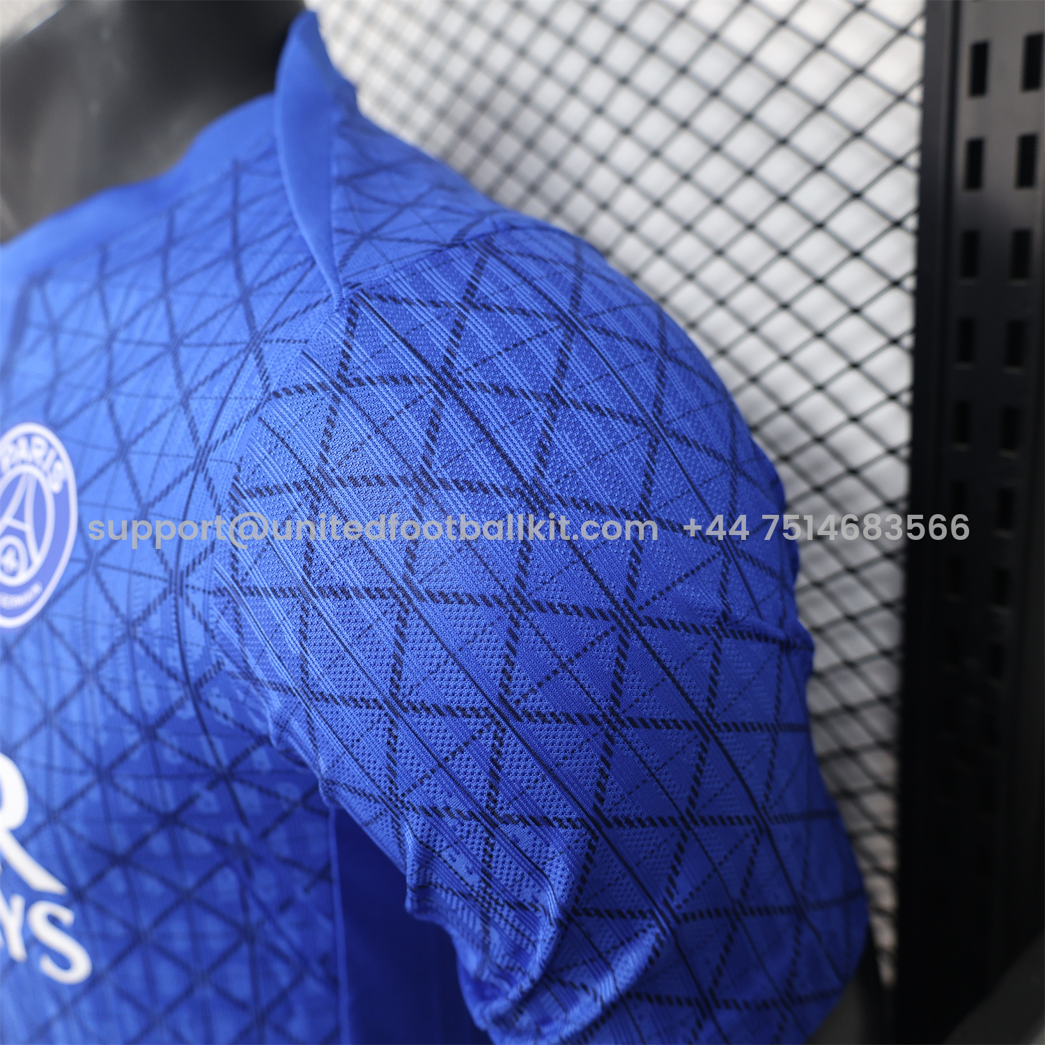 Unitedfootballkit.com | Paris Saint-Germain PSG 25-26 Blue Pre-Match Training Jersey - Player Version -Customize Name, Number and Patch | Worldwide Shipping