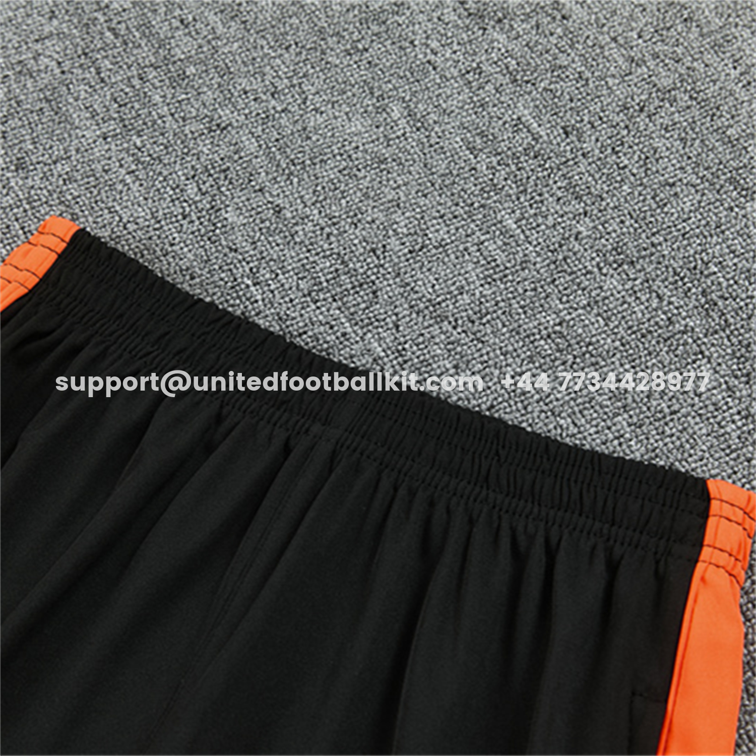 Unitedfootballkit.com | Netherlands 2026 Kids Long Sleeves Training Set - Orange With Black Accents Top & Blue Pants -Customize Name, Number and Patch | Worldwide Shipping