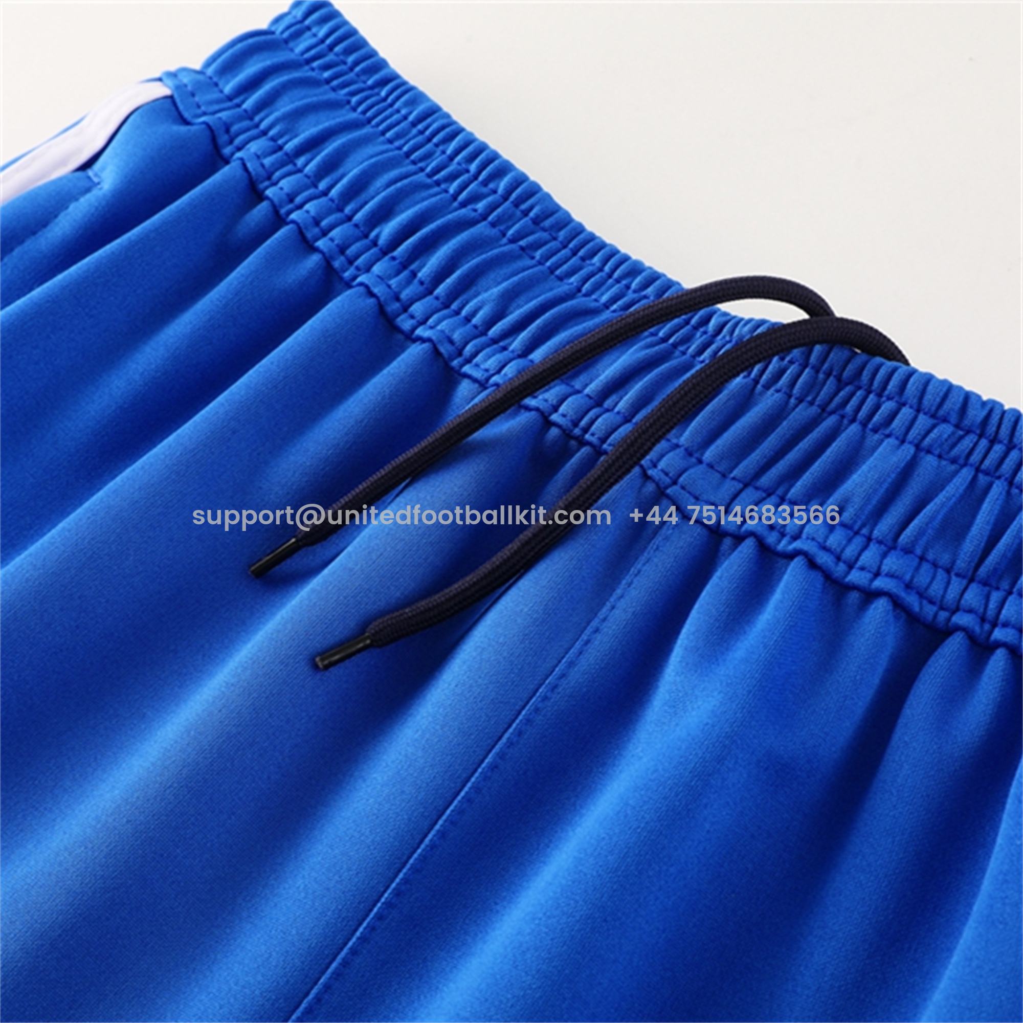 Unitedfootballkit.com | Real Madrid 24-25 Jacket Training Tracksuit - Blue & White -Customize Name, Number and Patch | Worldwide Shipping