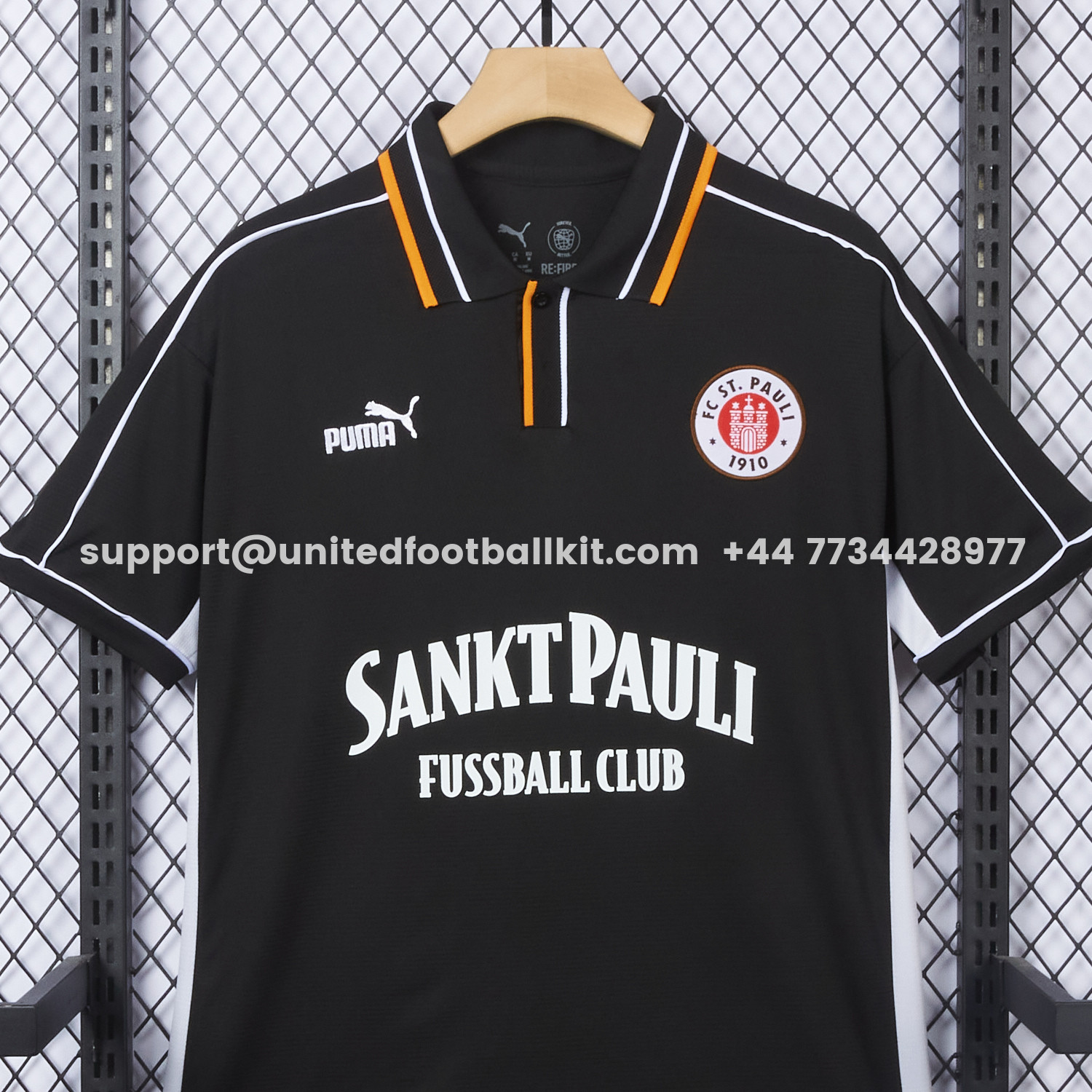 Unitedfootballkit.com | St. Pauli 25-26 Retro Style Polo Jersey - Fans Version -Customize Name, Number and Patch | Worldwide Shipping