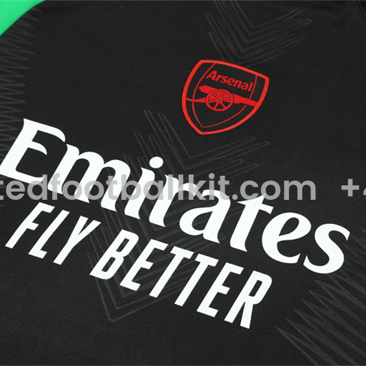 Unitedfootballkit.com | Arsenal 24-25 Long Sleeve Training Set - Player Version - Black -Customize Name, Number and Patch | Worldwide Shipping