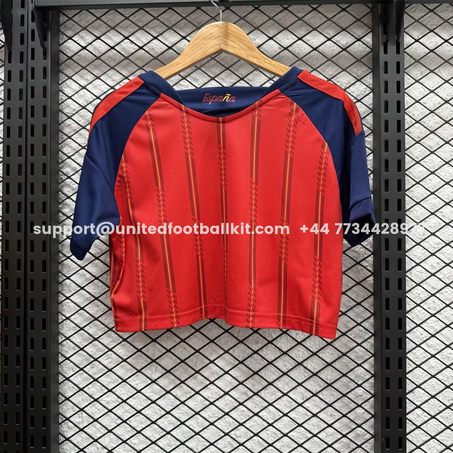 Unitedfootballkit.com | Women's Spain 2026 Home Cropped Jersey -Customize Name, Number and Patch | Worldwide Shipping