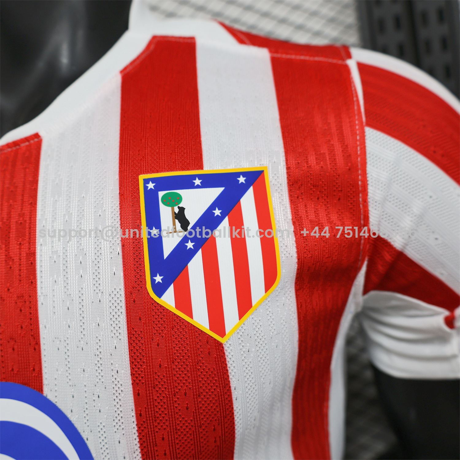 Unitedfootballkit.com | Atletico Madrid 25-26 Home (Informal-release Version) Jersey - Player Version -Customize Name, Number and Patch | Worldwide Shipping