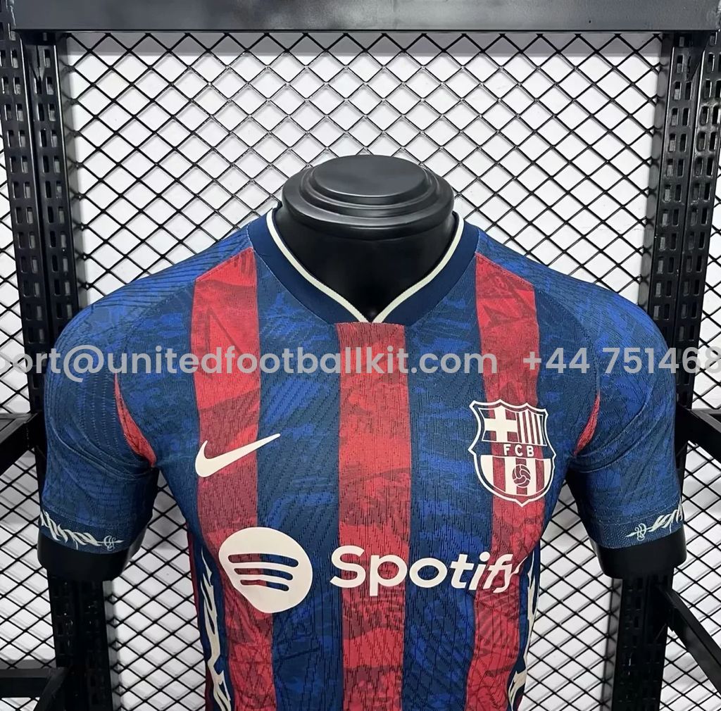 Unitedfootballkit.com | Barcelona 24-25 Limited Edition Jersey - Player Version -Customize Name, Number and Patch | Worldwide Shipping