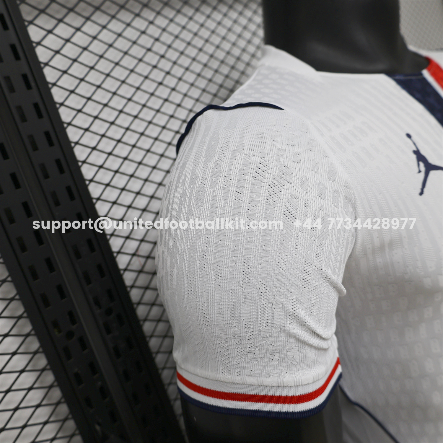 Unitedfootballkit.com | Paris Saint-Germain PSG 25-26 Red Blue Stripes White Special Jersey - Player Version -Customize Name, Number and Patch | Worldwide Shipping