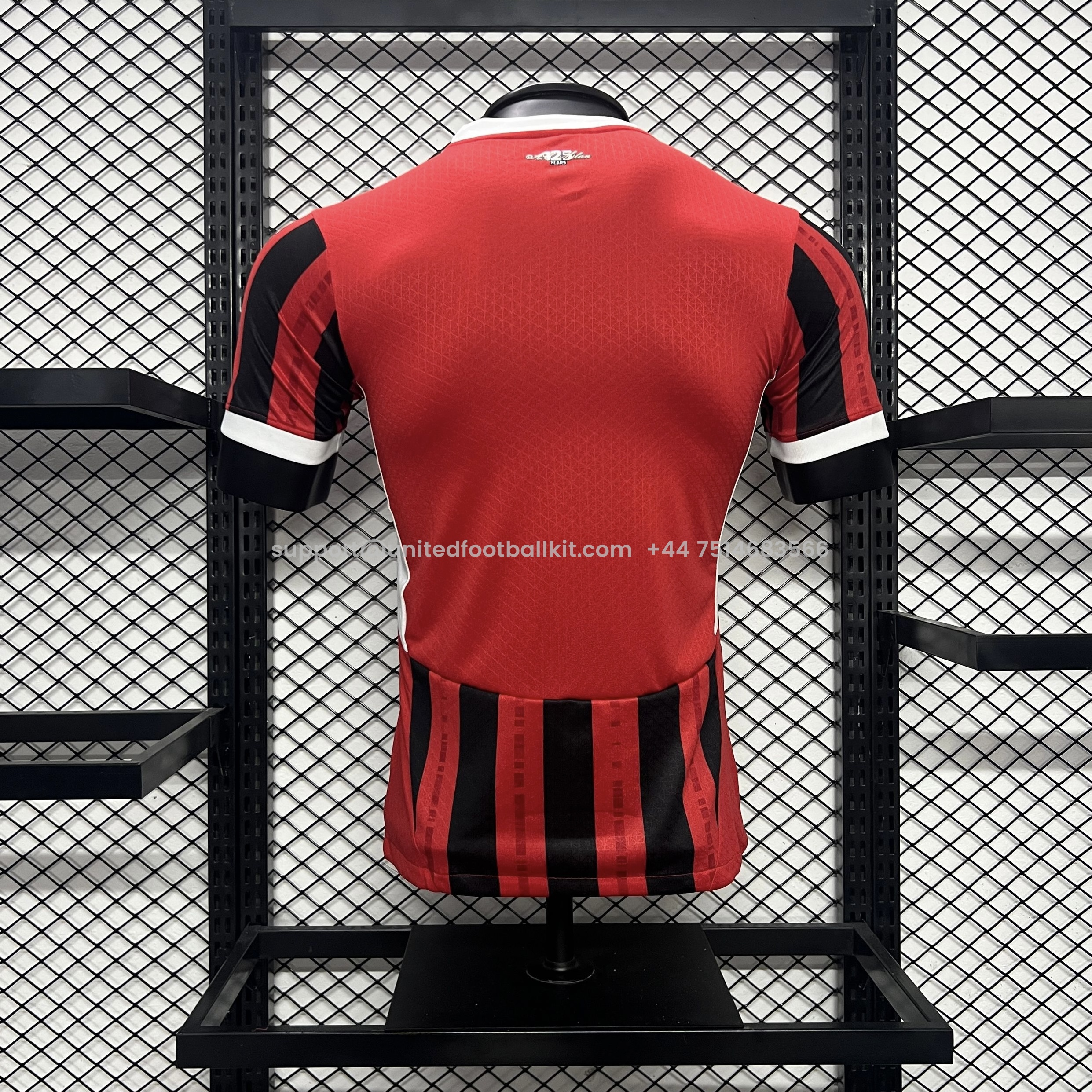 Unitedfootballkit.com | AC Milan 24-25 Home Stadium Jersey - Player Version -Customize Name, Number and Patch | Worldwide Shipping