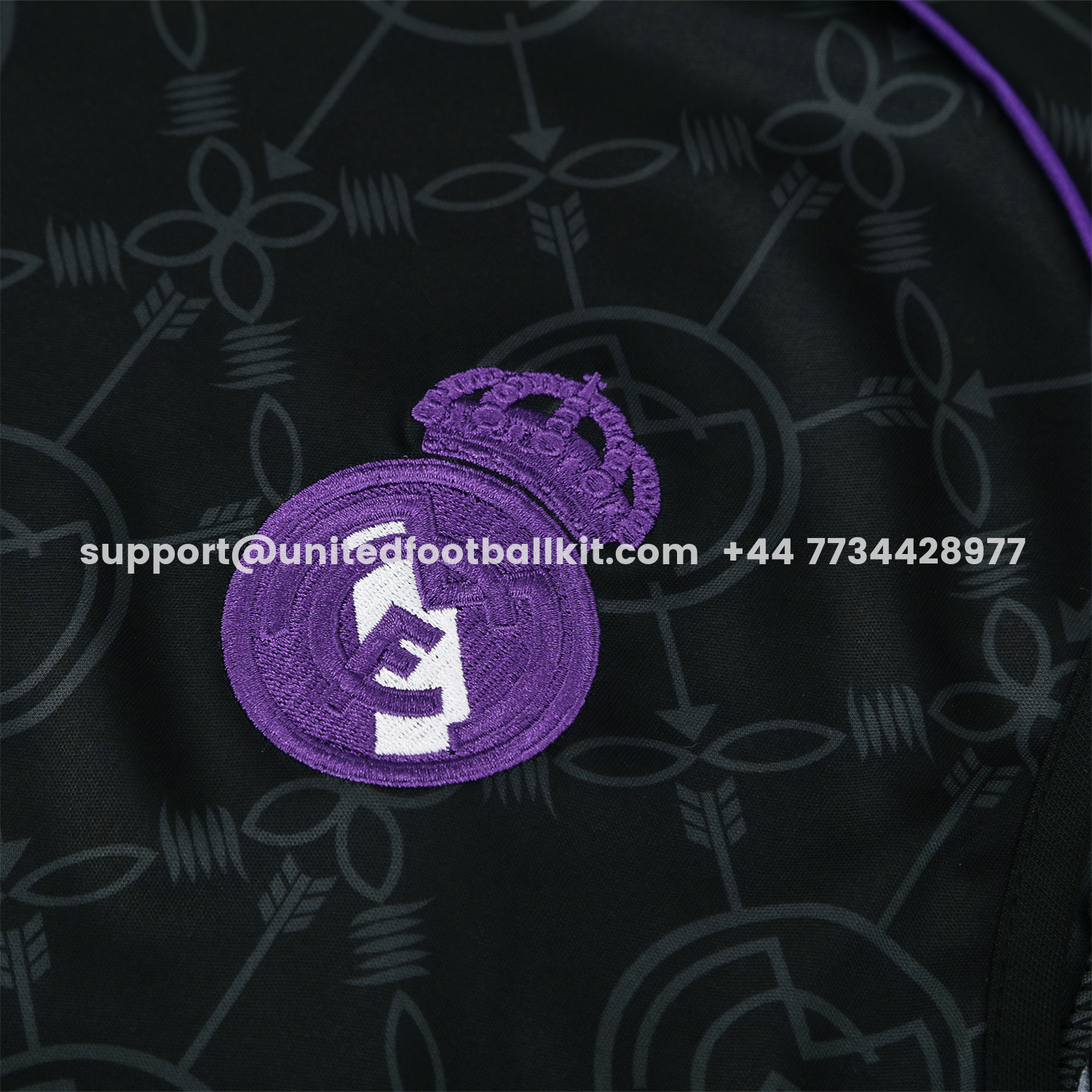 Unitedfootballkit.com | Real Madrid 25-26 Vest Training Set - Blue Edge Black Vest & Black Shorts -Customize Name, Number and Patch | Worldwide Shipping