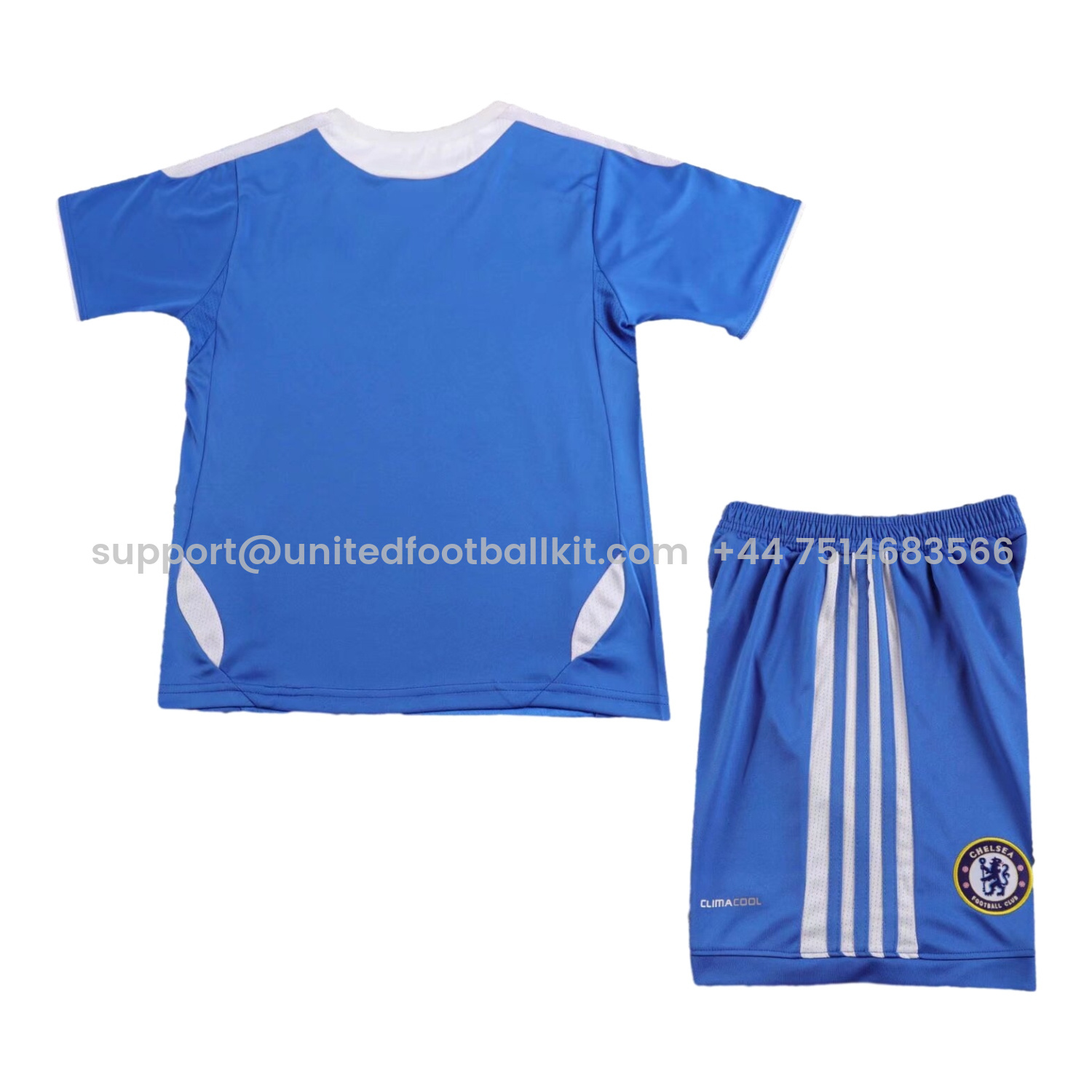 Unitedfootballkit.com | Retro C.H.E.L.S.E.A 2011-12 Champions League Final Home Kids Kit -Customize Name, Number and Patch | Worldwide Shipping