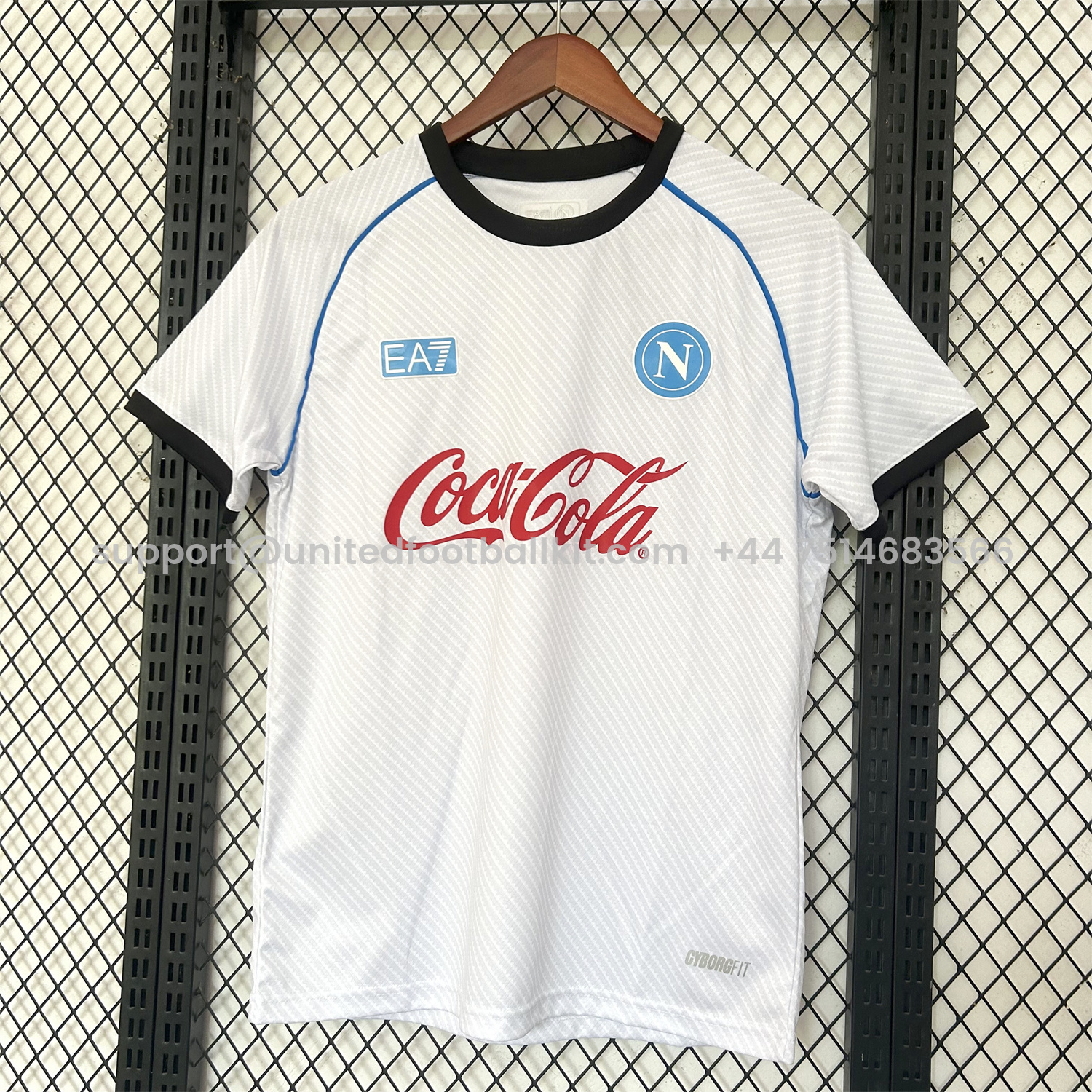 Unitedfootballkit.com | Napoli 25-26 White Pre-Match Training Jersey - Fans Version -Customize Name, Number and Patch | Worldwide Shipping