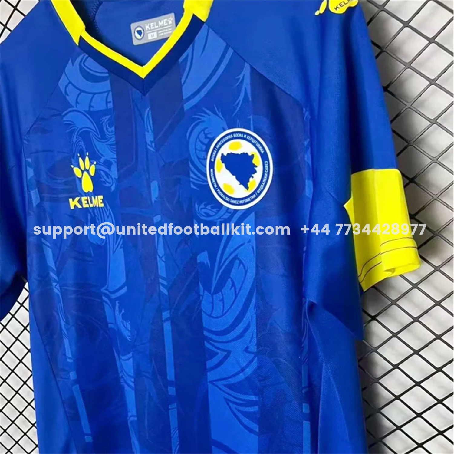 Unitedfootballkit.com | Bosnia and Herzegovina 2025 Home Jersey - Fans Version -Customize Name, Number and Patch | Worldwide Shipping