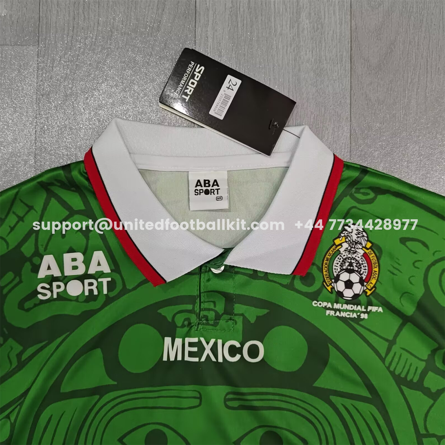 Unitedfootballkit.com | Retro Mexico 1998 Home Kids Kit -Customize Name, Number and Patch | Worldwide Shipping