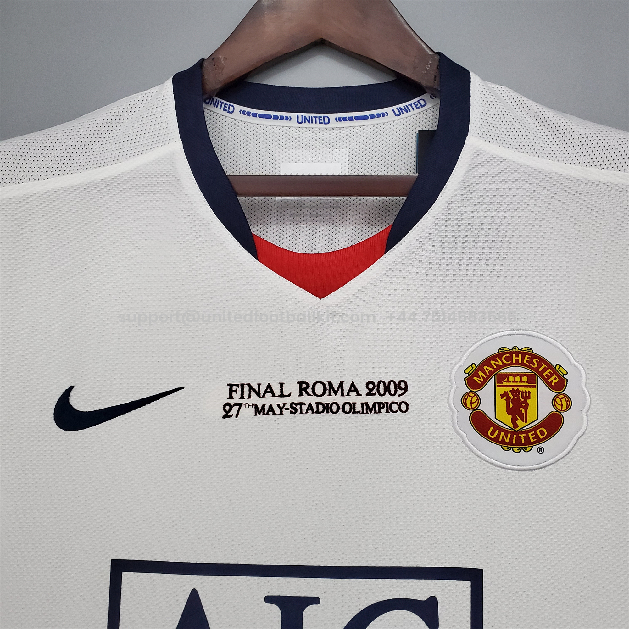 Unitedfootballkit.com | Retro Manchester United 08-09 Away Jersey - Champions League Final Version -Customize Name, Number and Patch | Worldwide Shipping