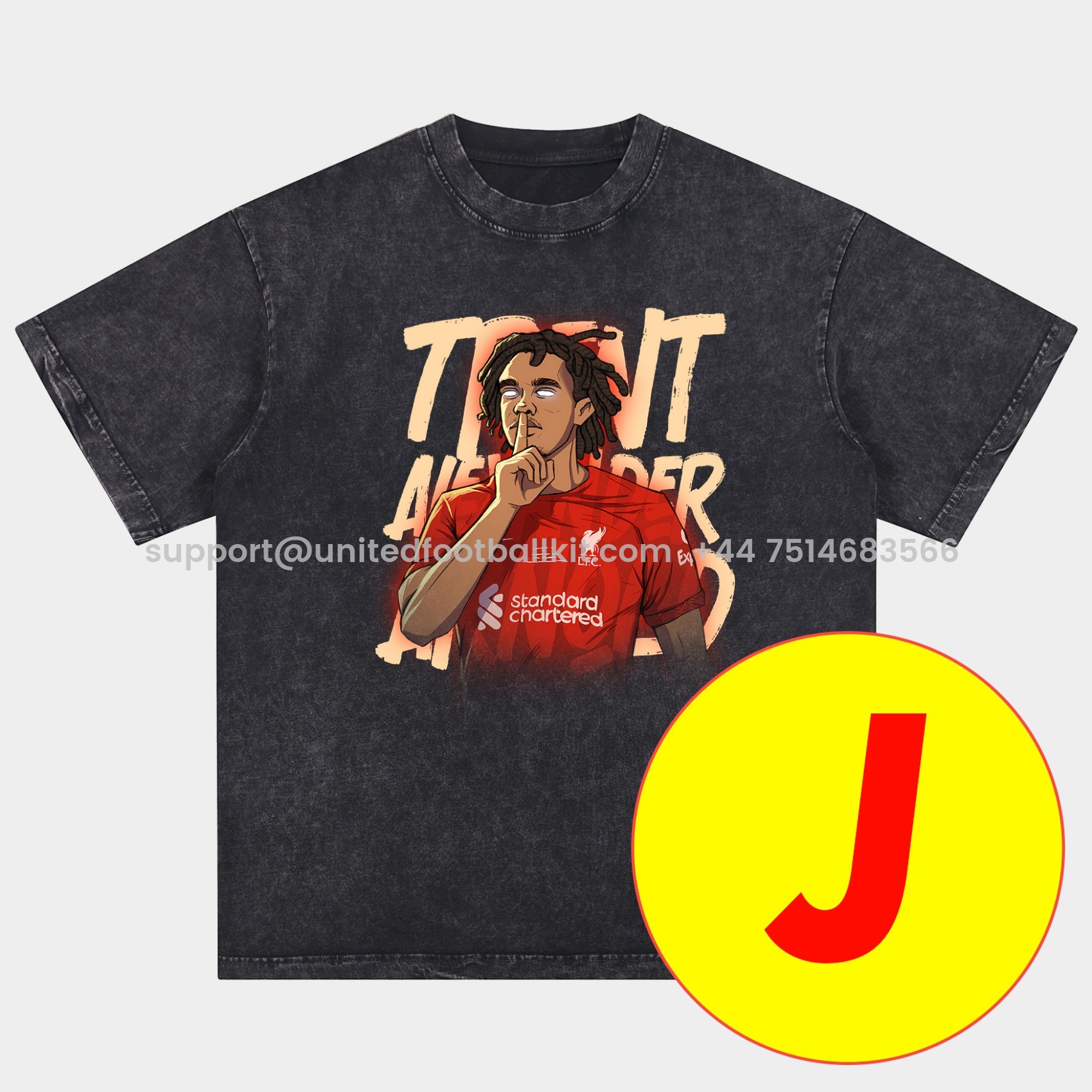 Unitedfootballkit.com | Salah Liverpool Klopp Arnold Oversized Washed T-Shirt -Customize Name, Number and Patch | Worldwide Shipping