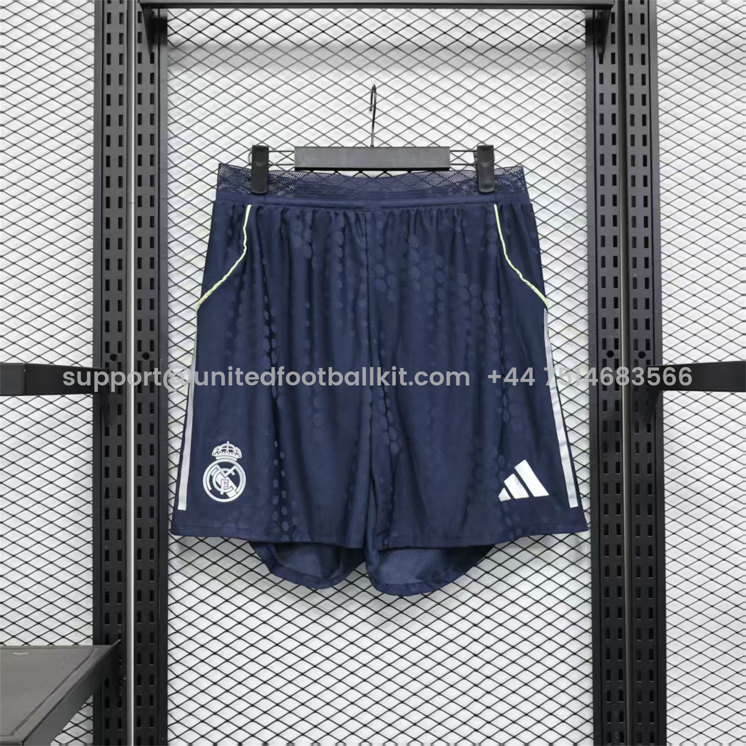 Unitedfootballkit.com | Real Madrid 25-26 Away Shorts - Player Version -Customize Name, Number and Patch | Worldwide Shipping