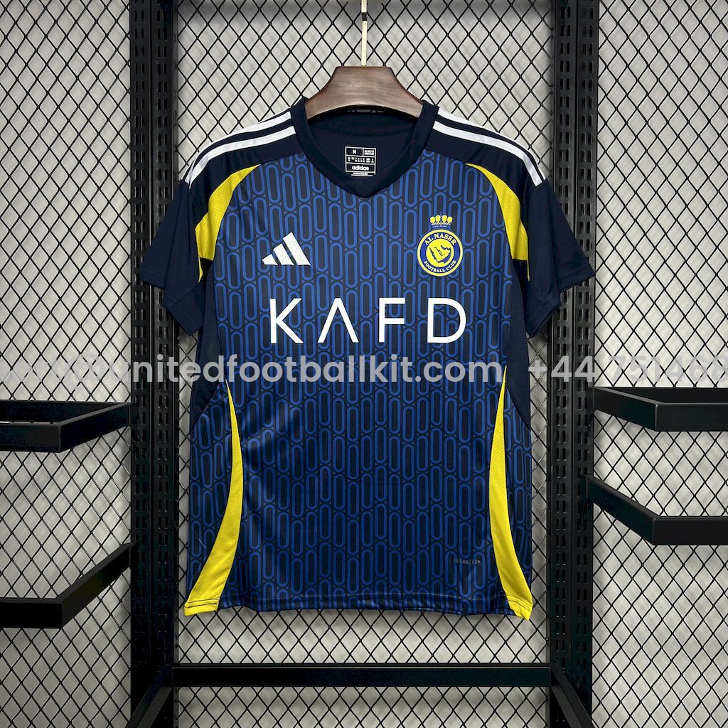 Unitedfootballkit.com | Al Nassr Riyadh Victory 24-25 Away Jersey - Fans Version -Customize Name, Number and Patch | Worldwide Shipping