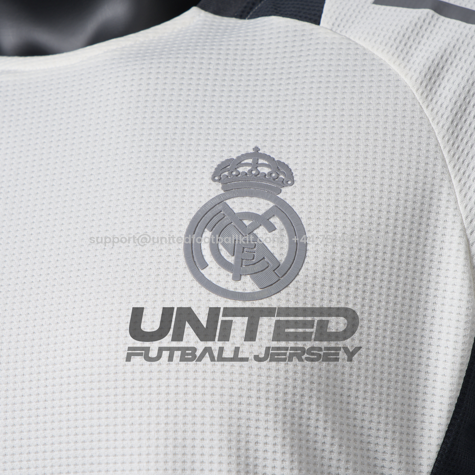 Unitedfootballkit.com | Real Madrid 24-25 White Training Jersey - Player Version -Customize Name, Number and Patch | Worldwide Shipping