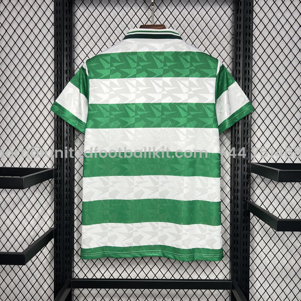 Unitedfootballkit.com | Retro Celtic 1989-91 Home Stadium Jersey -Customize Name, Number and Patch | Worldwide Shipping