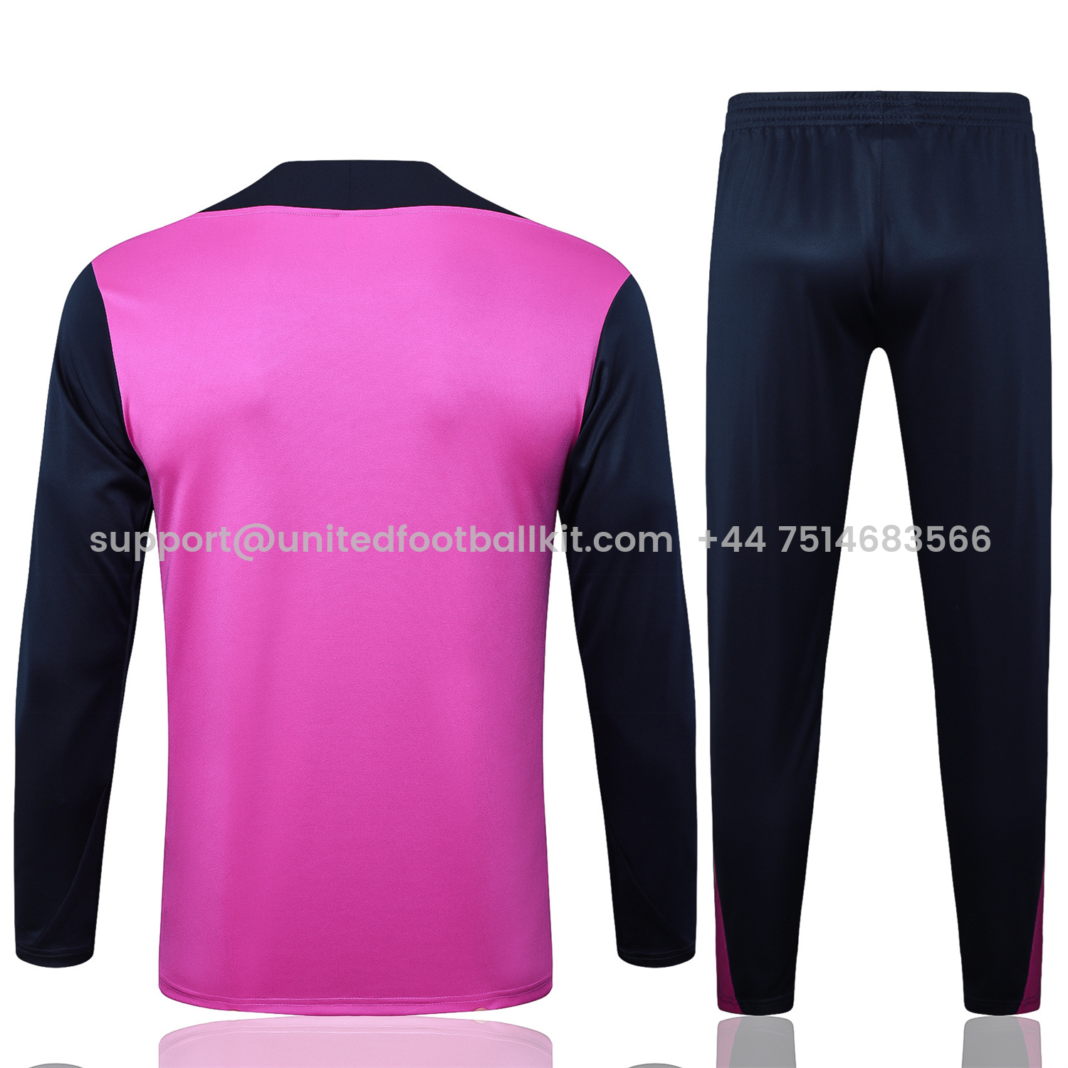 Unitedfootballkit.com | Barcelona 25-26 Long Sleeve Training Set - Purple Top and Deep Blue Pants -Customize Name, Number and Patch | Worldwide Shipping