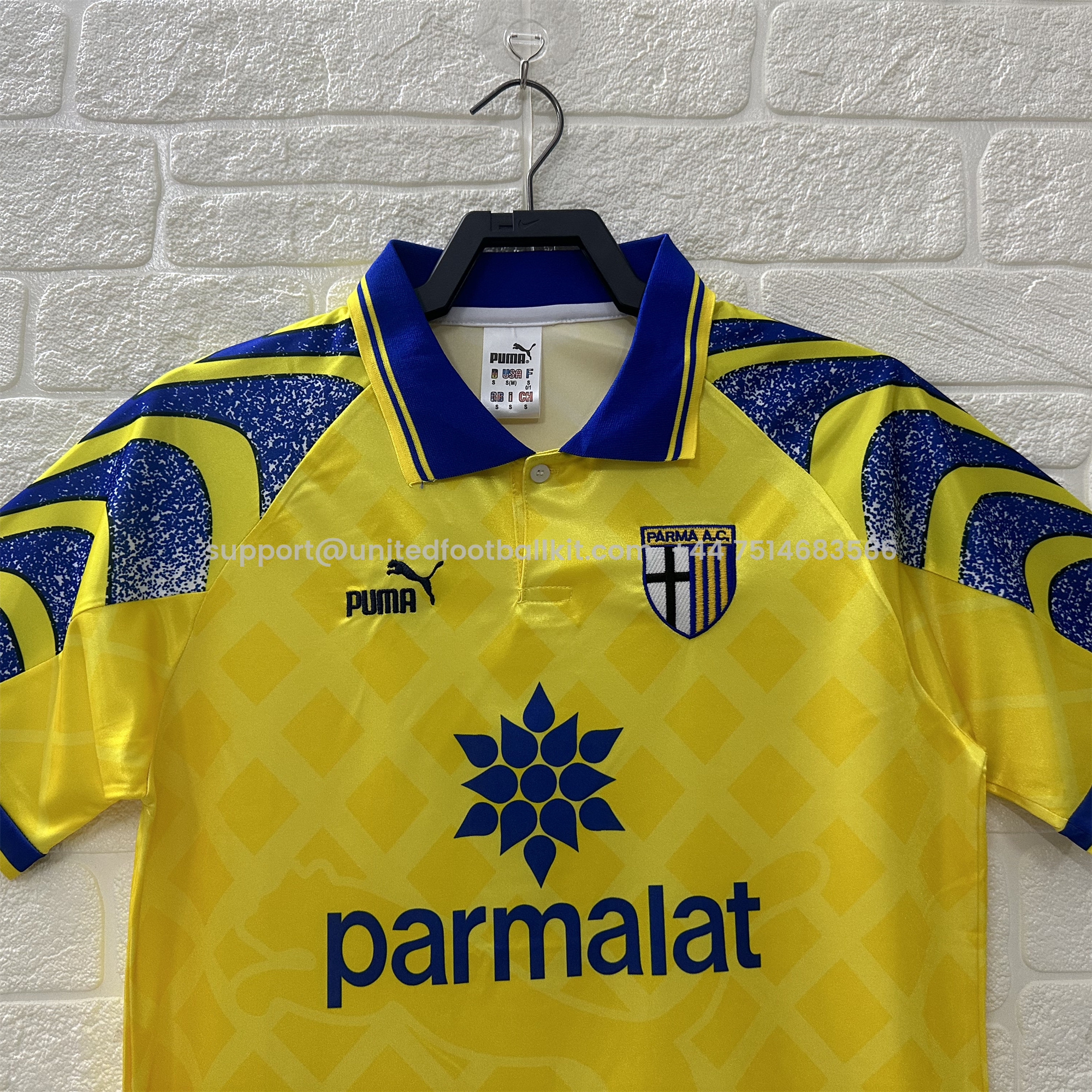 Unitedfootballkit.com | Retro Parma 1995-97 Away Jersey - Fans Version -Customize Name, Number and Patch | Worldwide Shipping
