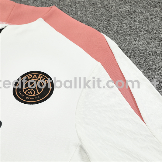Unitedfootballkit.com | Paris Saint-Germain PSG X JD 24-25 Long Sleeve Training Set - Player Version - White Top and Black Pants -Customize Name, Number and Patch | Worldwide Shipping