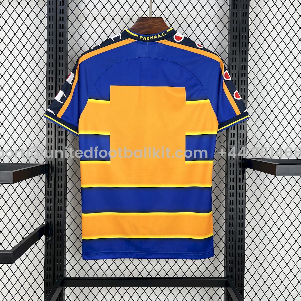 Unitedfootballkit.com | Retro Parma 2002-03 Home Jersey - Fans Version -Customize Name, Number and Patch | Worldwide Shipping