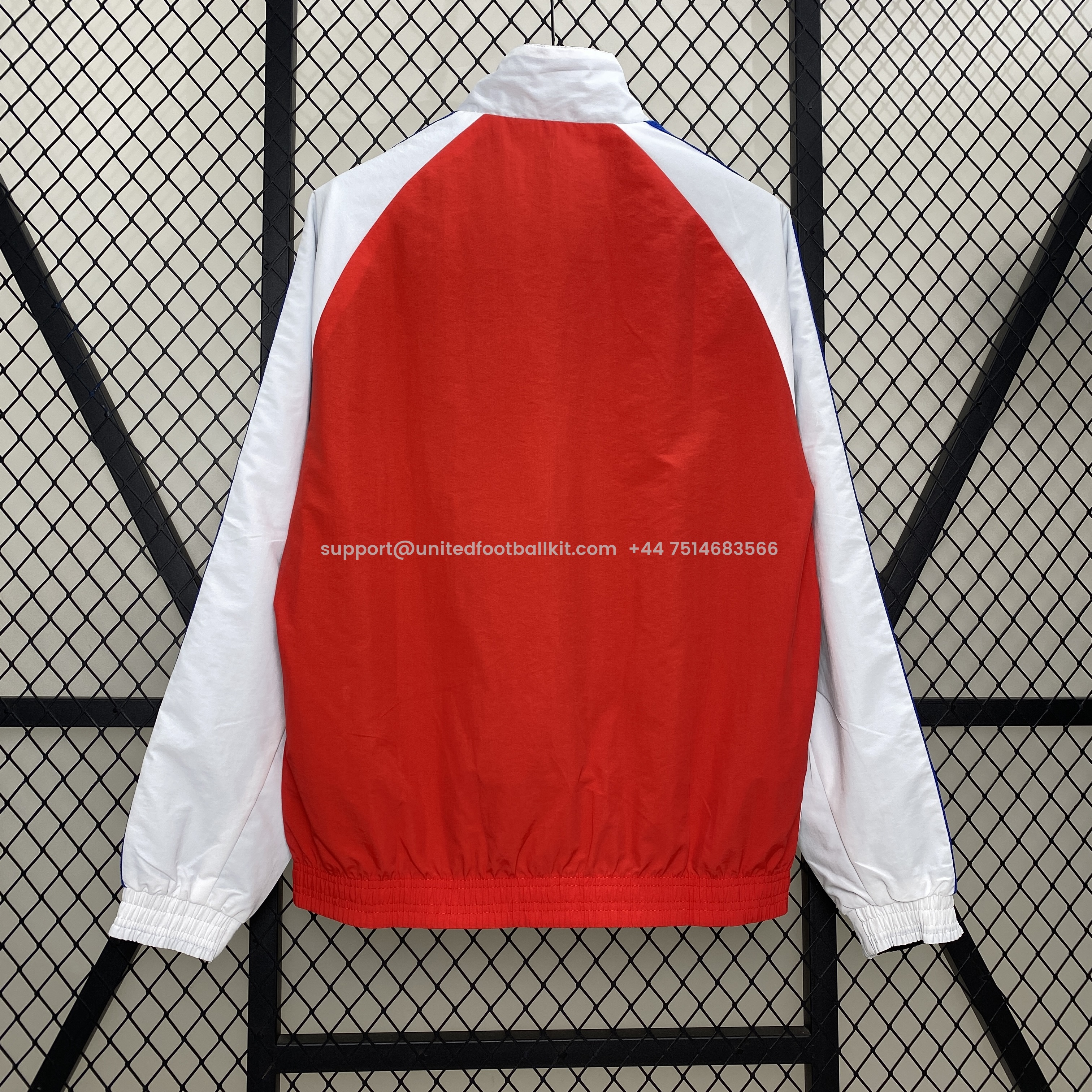 Unitedfootballkit.com | Arsenal 24-25 Double Sided Reversible Windbreaker - Home & Away Jersey Style -Customize Name, Number and Patch | Worldwide Shipping