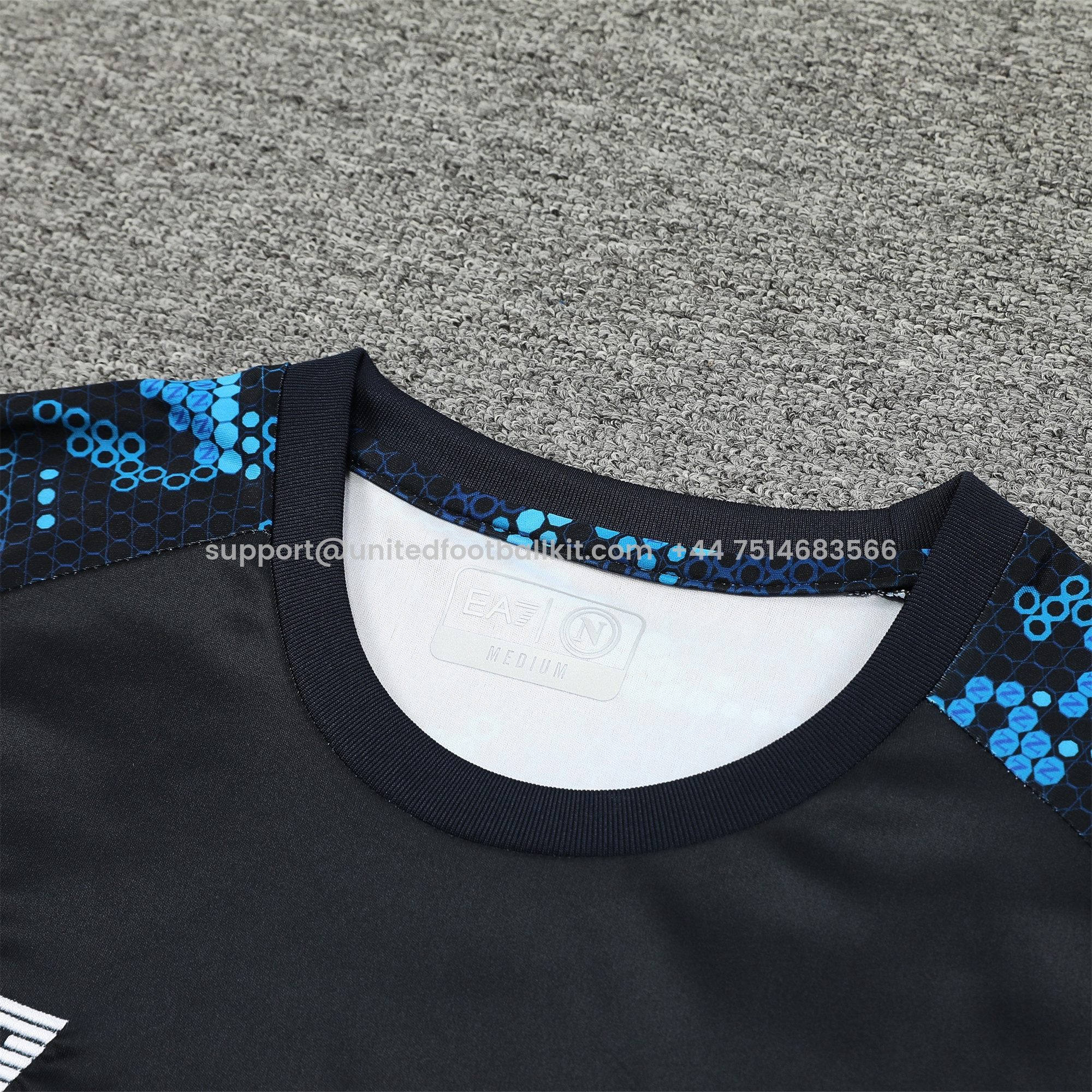 Unitedfootballkit.com | Napoli 24-25 Short-Sleeve Training Set - Blue Top & Shorts -Customize Name, Number and Patch | Worldwide Shipping