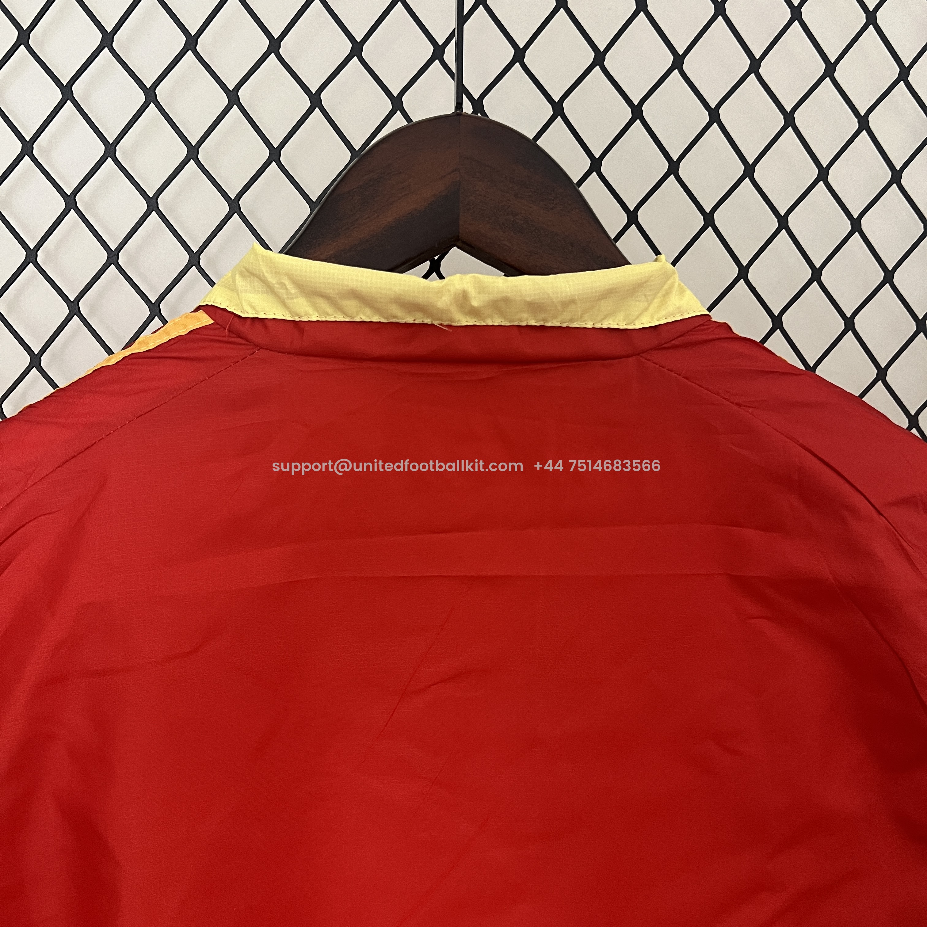 Unitedfootballkit.com | Spain 2024 Double Sided Reversible Windbreaker - Red & Yellow -Customize Name, Number and Patch | Worldwide Shipping