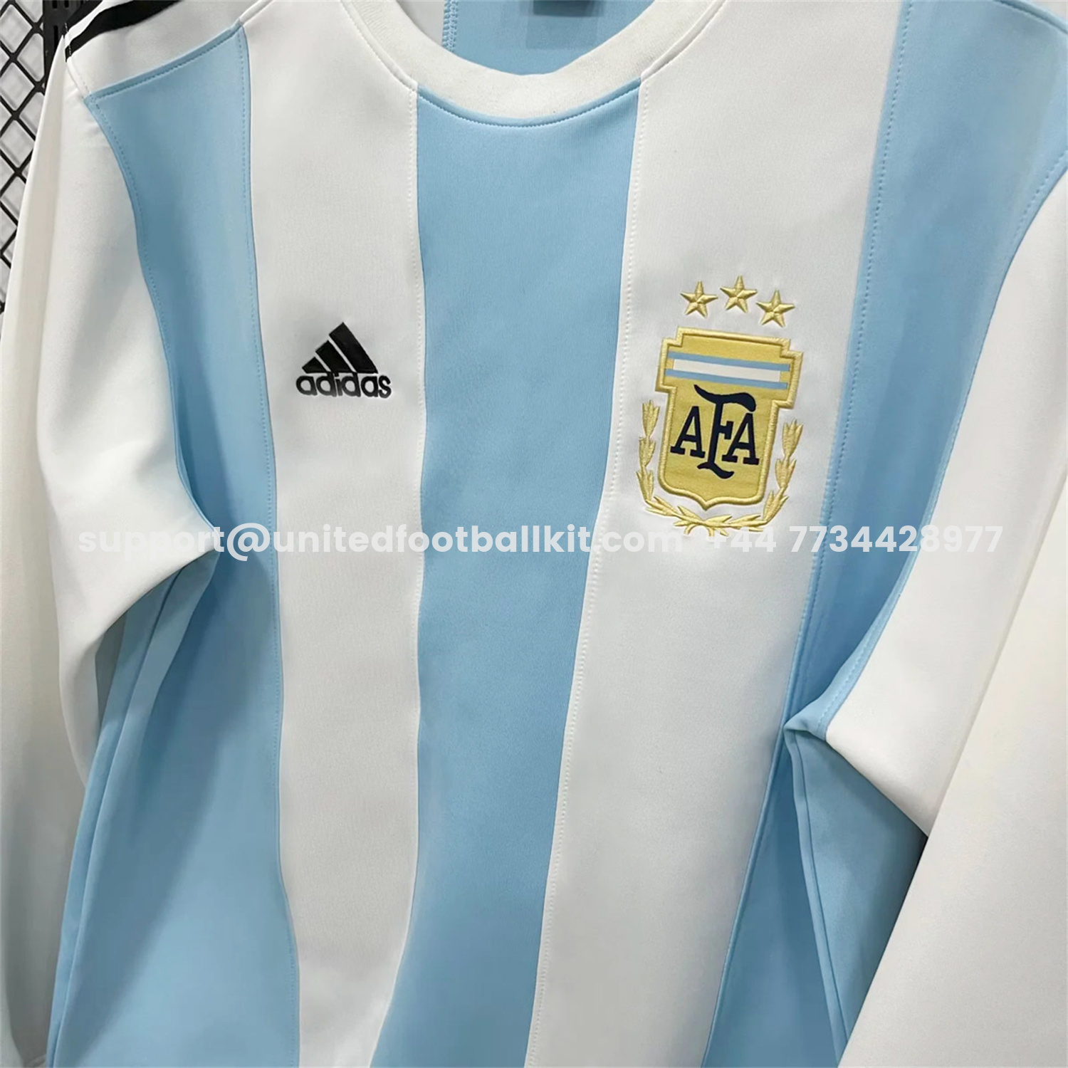 Unitedfootballkit.com | Argentina 25-26 Home Unisex Pullover Hoodie -Customize Name, Number and Patch | Worldwide Shipping