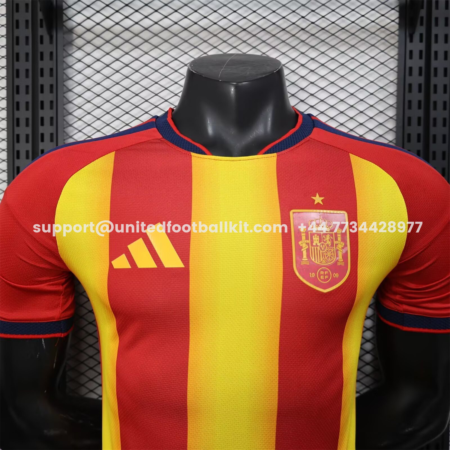 Unitedfootballkit.com | Spain 2026 Red And Yellow Stripes Special Jersey - Player Version -Customize Name, Number and Patch | Worldwide Shipping