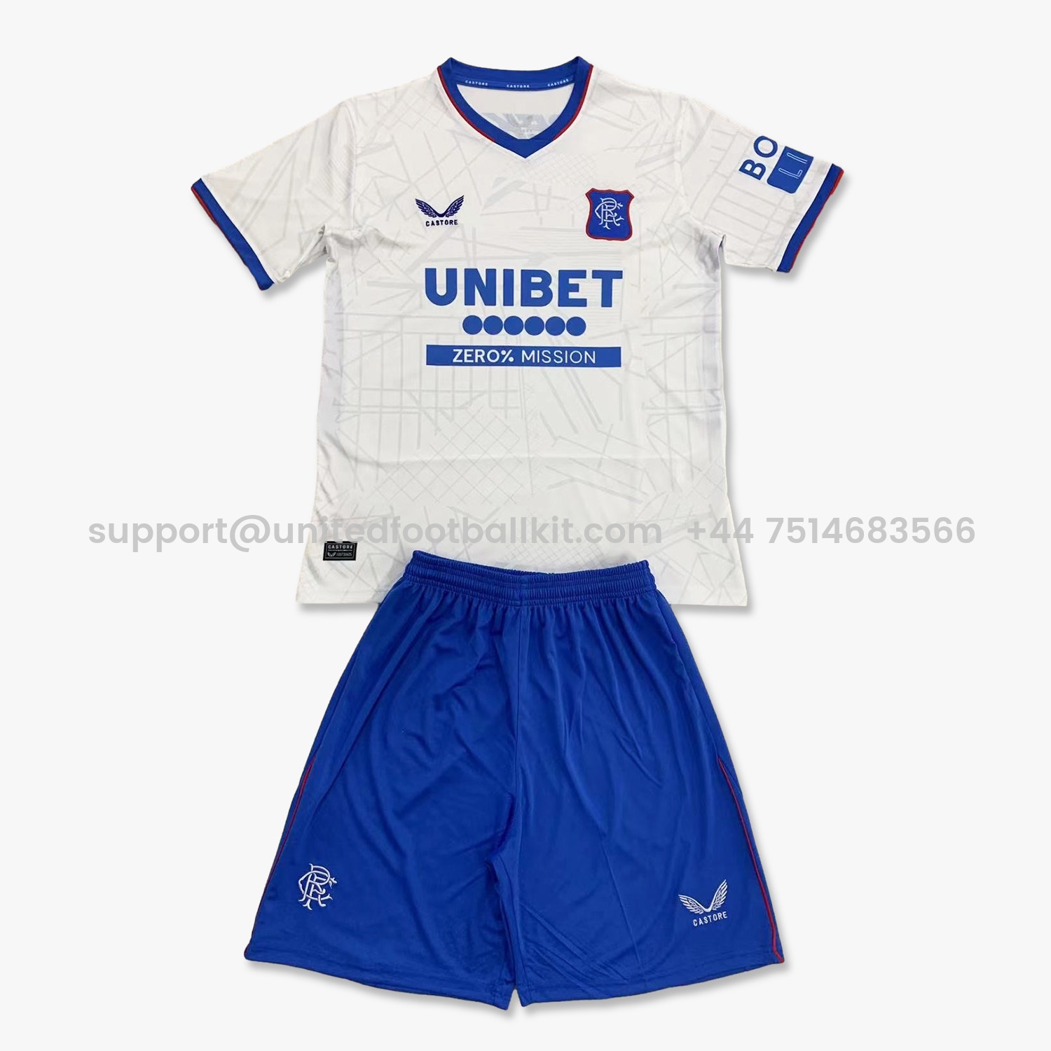 Unitedfootballkit.com | Glasgow Rangers 24-25 Away Men's Adult Jersey Set - Fans Version -Customize Name, Number and Patch | Worldwide Shipping