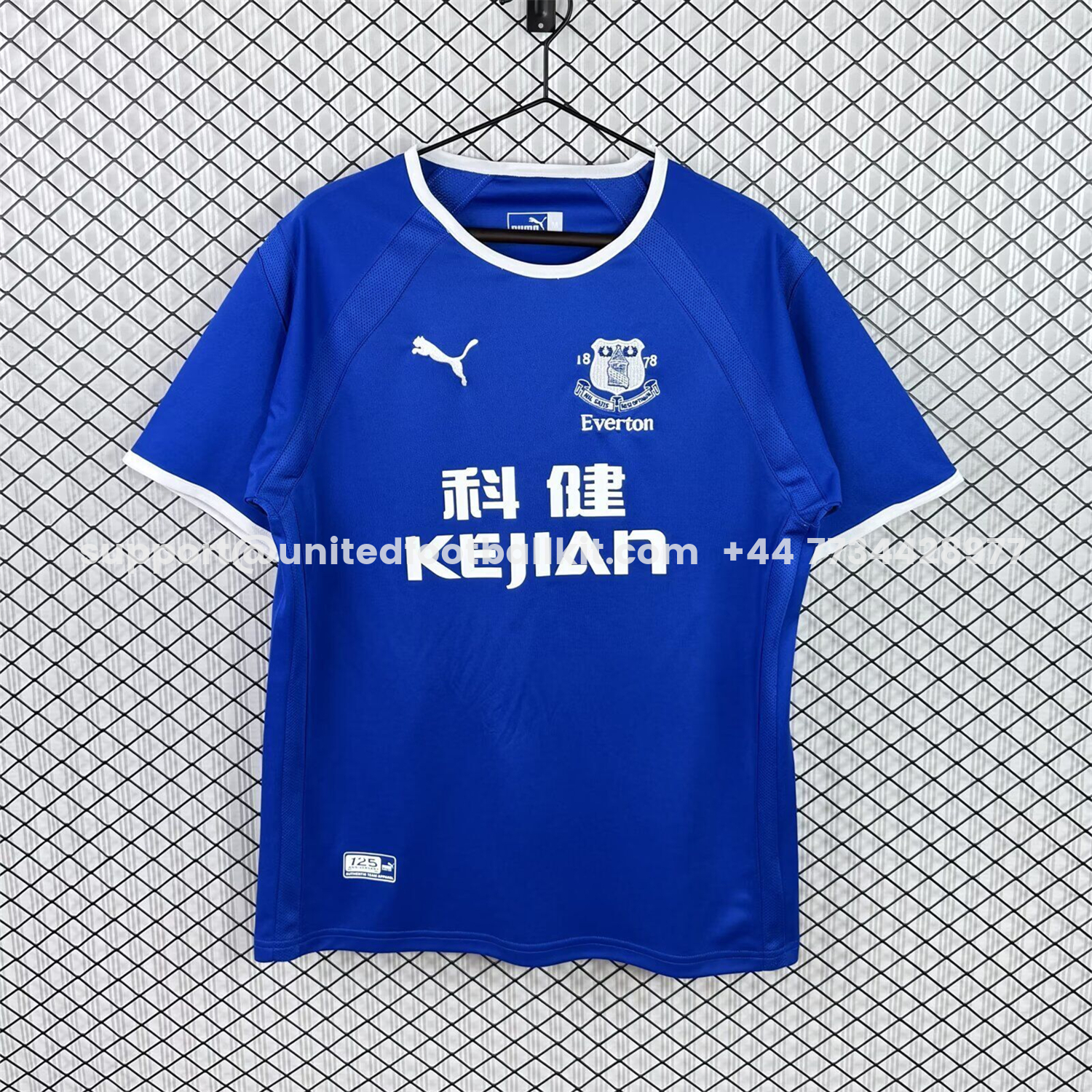 Unitedfootballkit.com | Retro Everton 2003-04 Home Jersey -Customize Name, Number and Patch | Worldwide Shipping