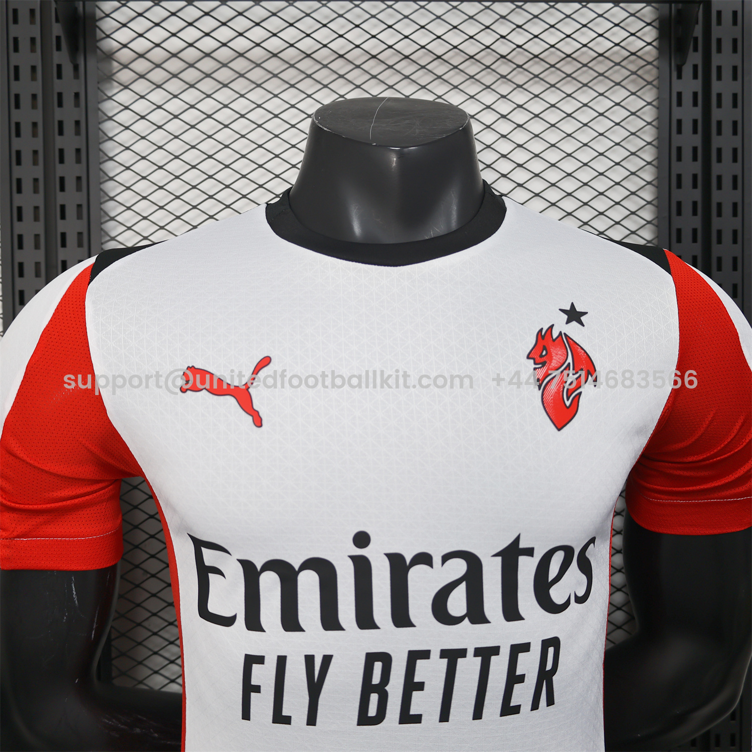 Unitedfootballkit.com | AC Milan 25-26 Away White Jersey - Player Version -Customize Name, Number and Patch | Worldwide Shipping