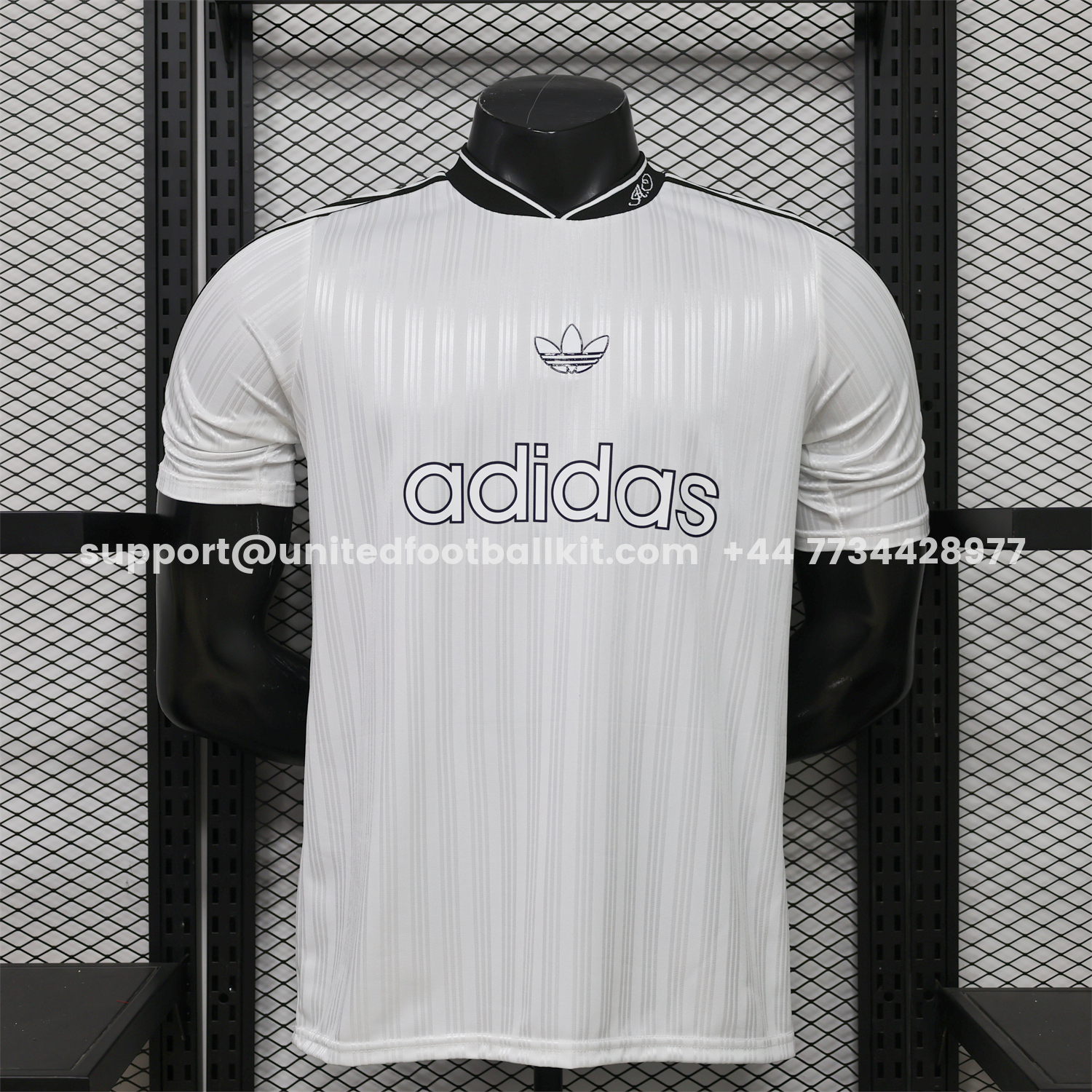 Unitedfootballkit.com | Adidas 26-27 Terrace Icon Retro Casual Style White Jersey - Player Version -Customize Name, Number and Patch | Worldwide Shipping