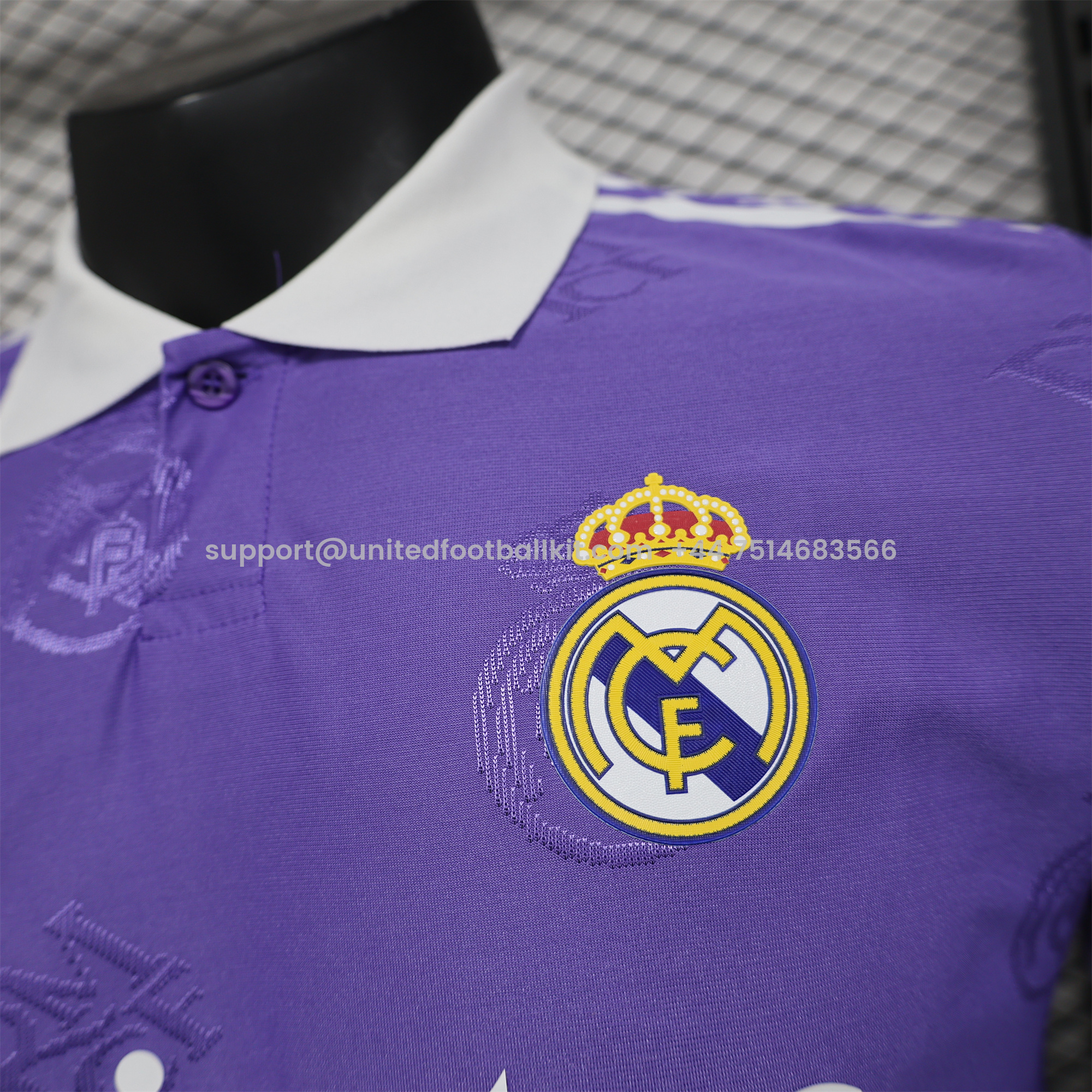 Unitedfootballkit.com | Real Madrid 24-25 Purple LOGO Special Edition Jersey - Player Version -Customize Name, Number and Patch | Worldwide Shipping