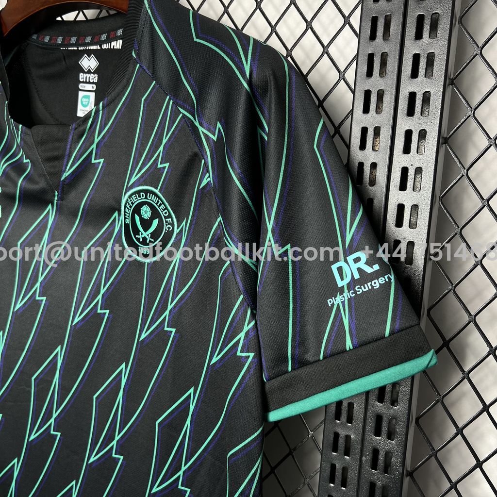 Unitedfootballkit.com | Sheffield United 24-25 Away Jersey -Customize Name, Number and Patch | Worldwide Shipping